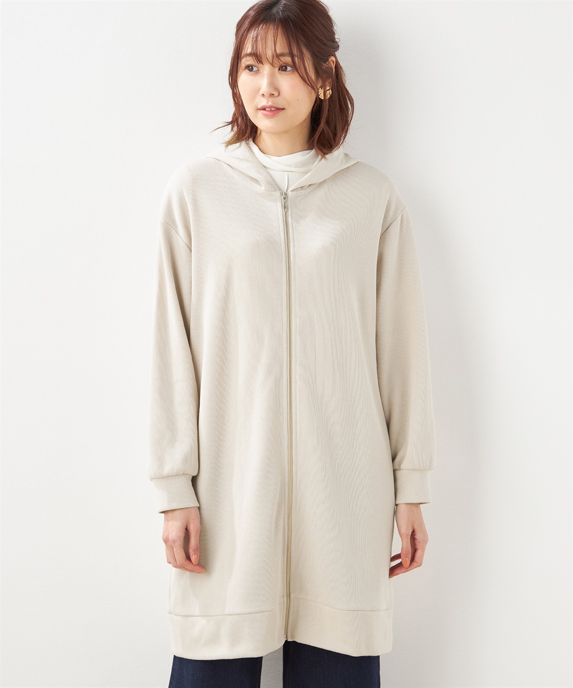 Petit Honfleur ジップロングパーカー_sub_3