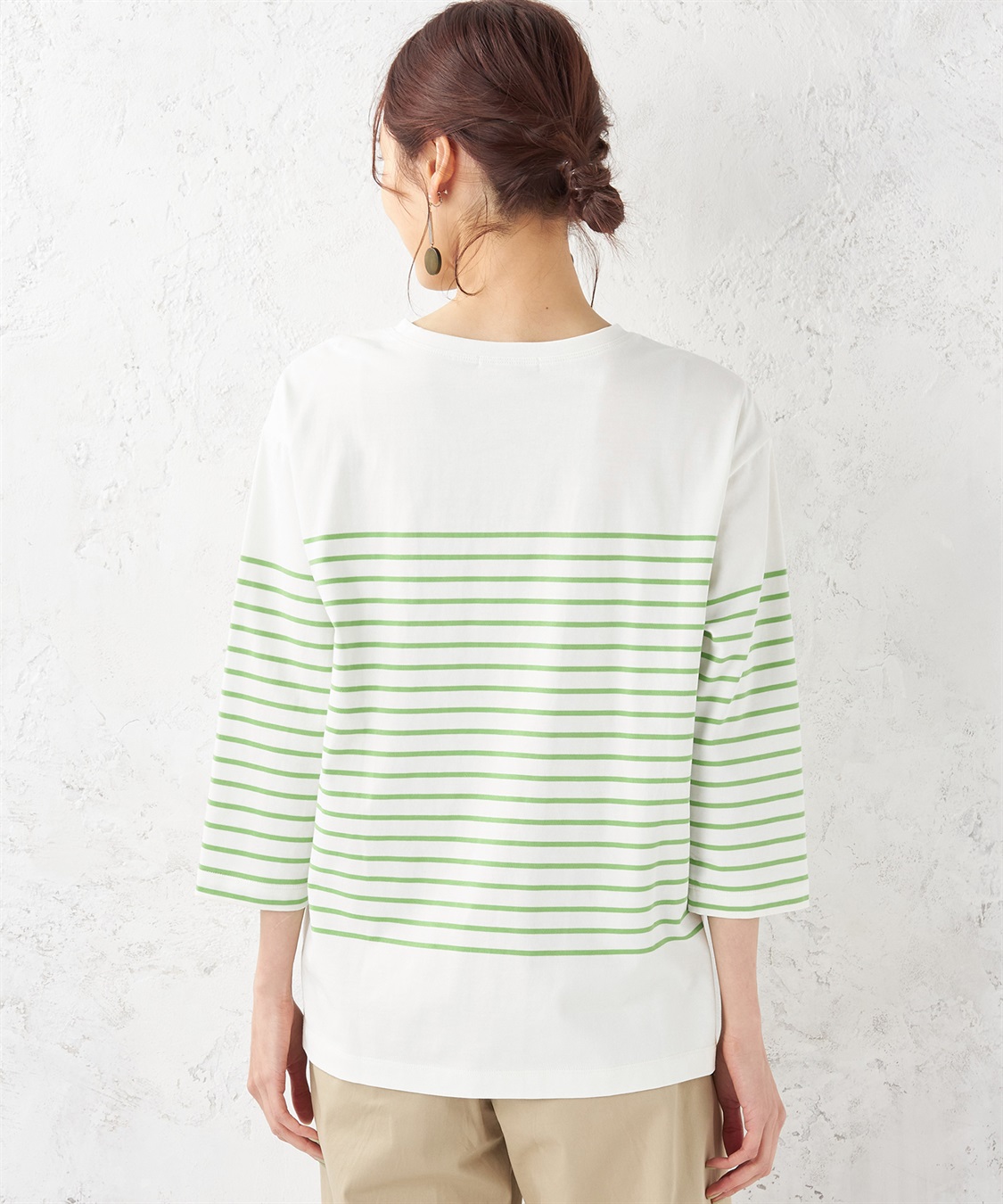 Petit Honfleur パネルボーダーTシャツ_sub_2