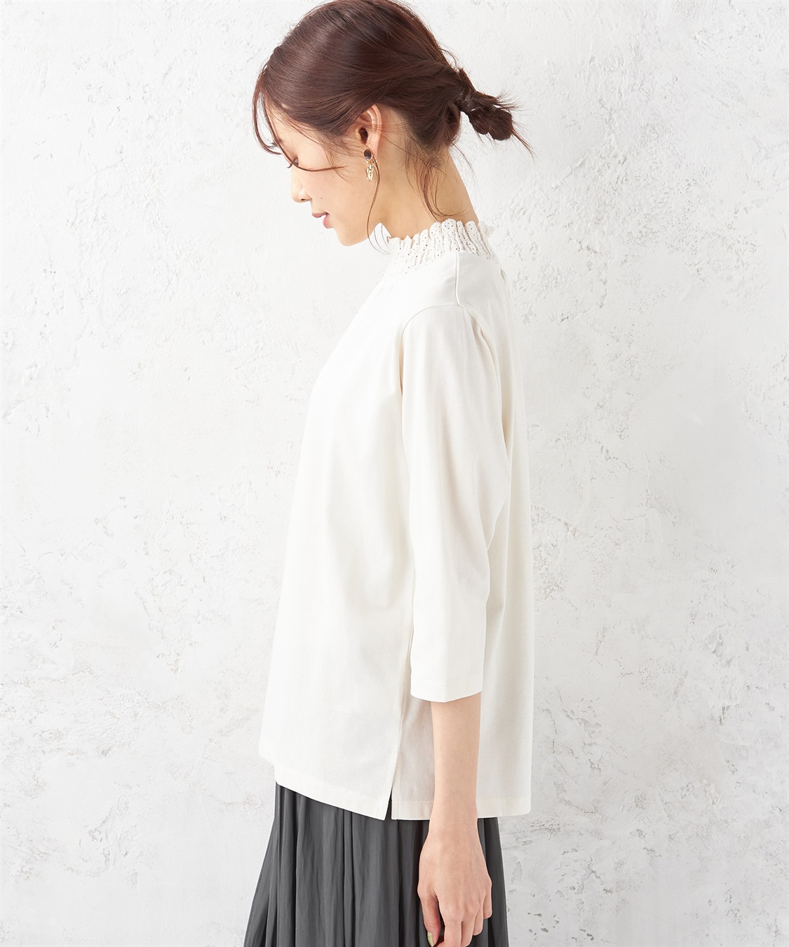 Petit Honfleur レースシャーリングプルオーバー_sub_1