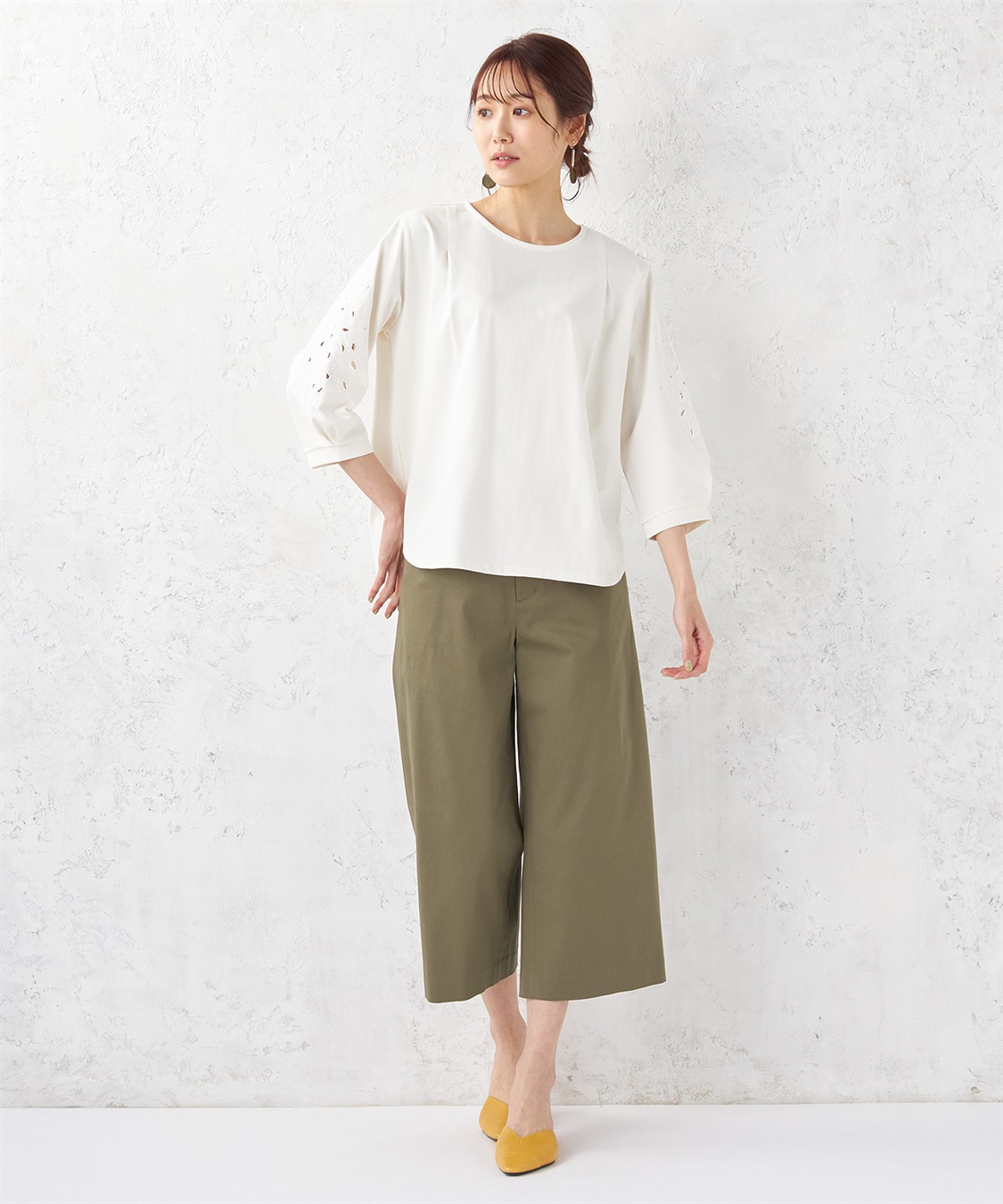 Petit Honfleur カットワーク刺繍スリーブプルオーバー_sub_7