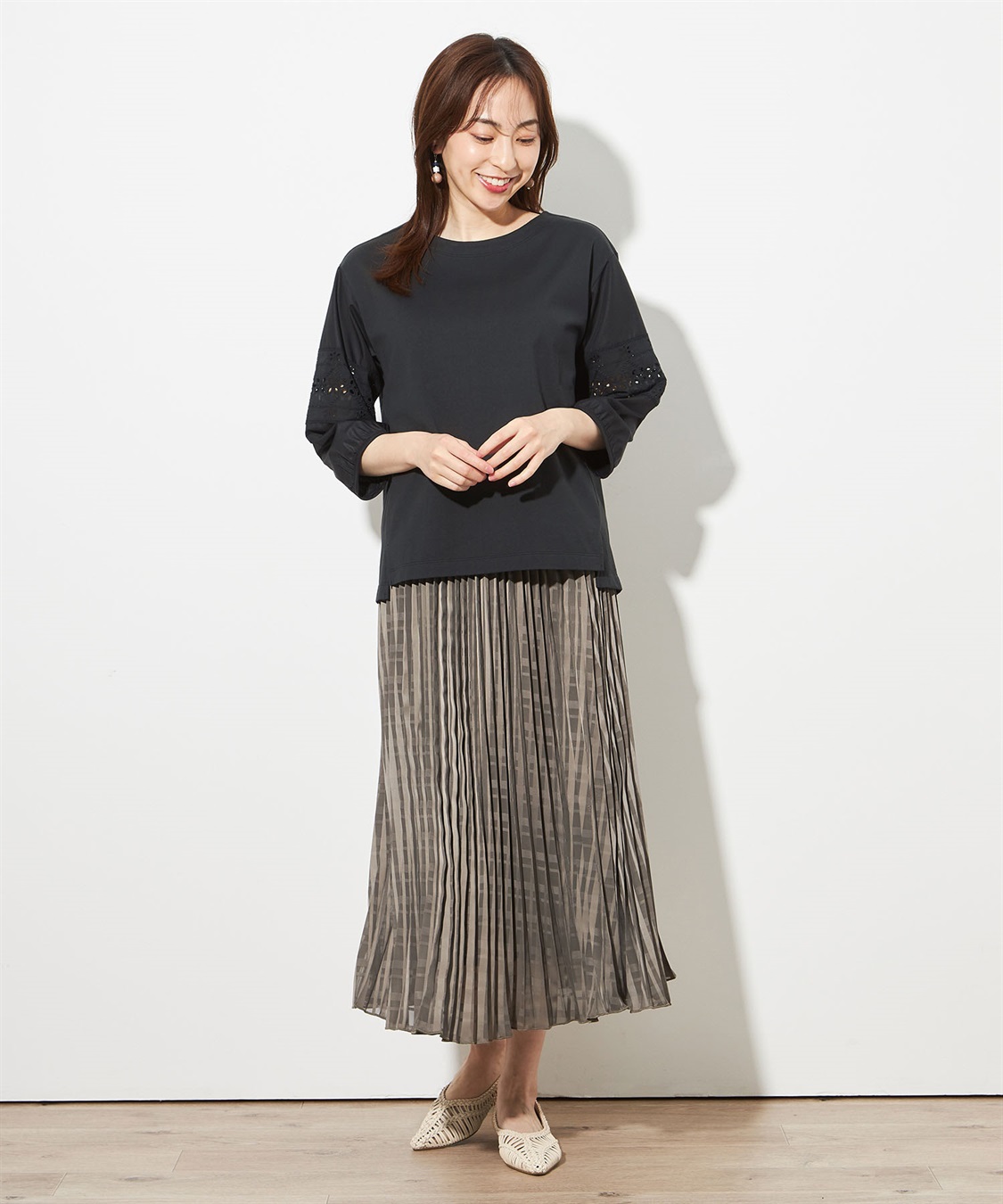 Petit Honfleur 刺繍ボリュームスリーブプルオーバー_sub_1