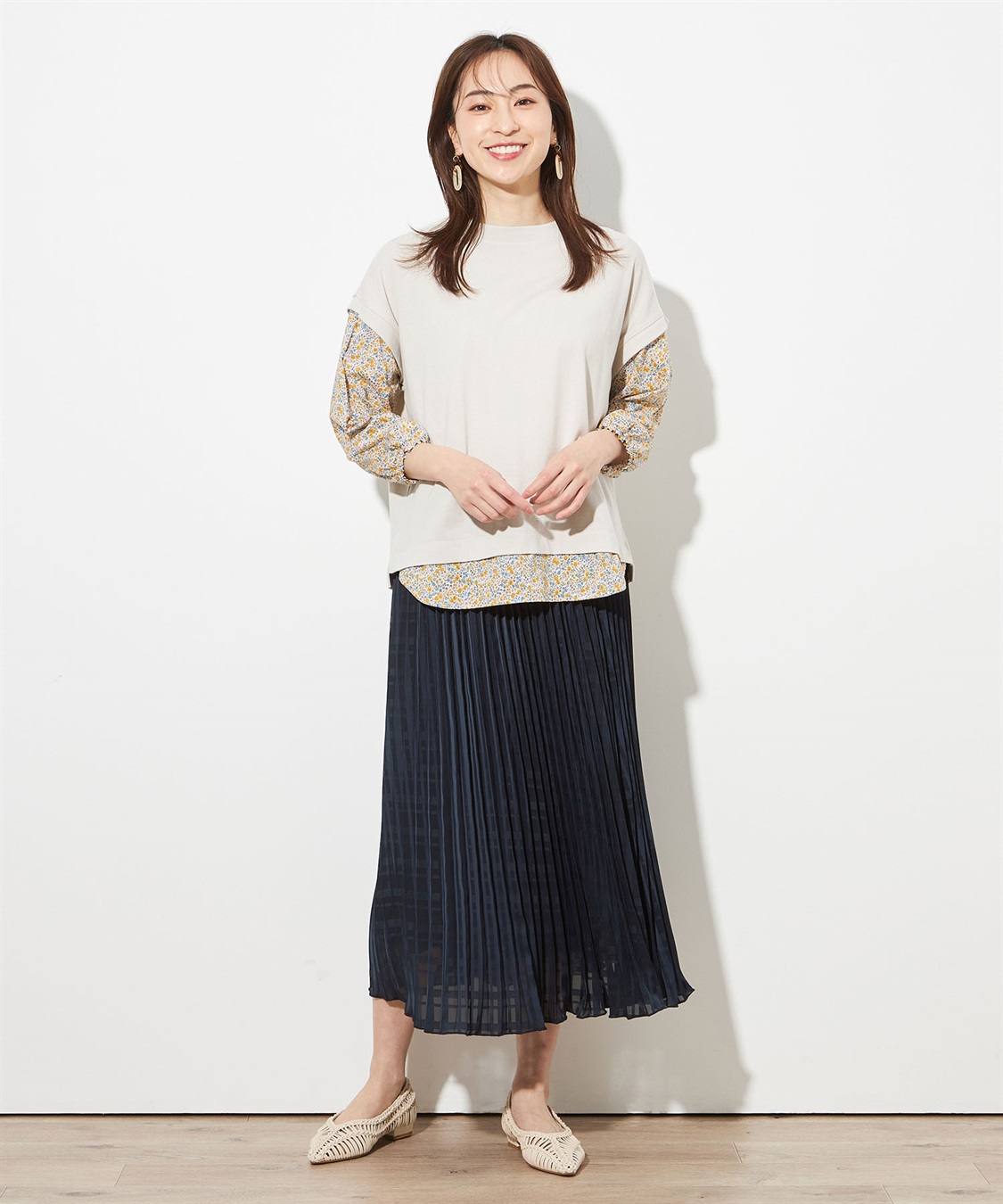 Petit Honfleur リバティプリント切替プルオーバー_sub_8