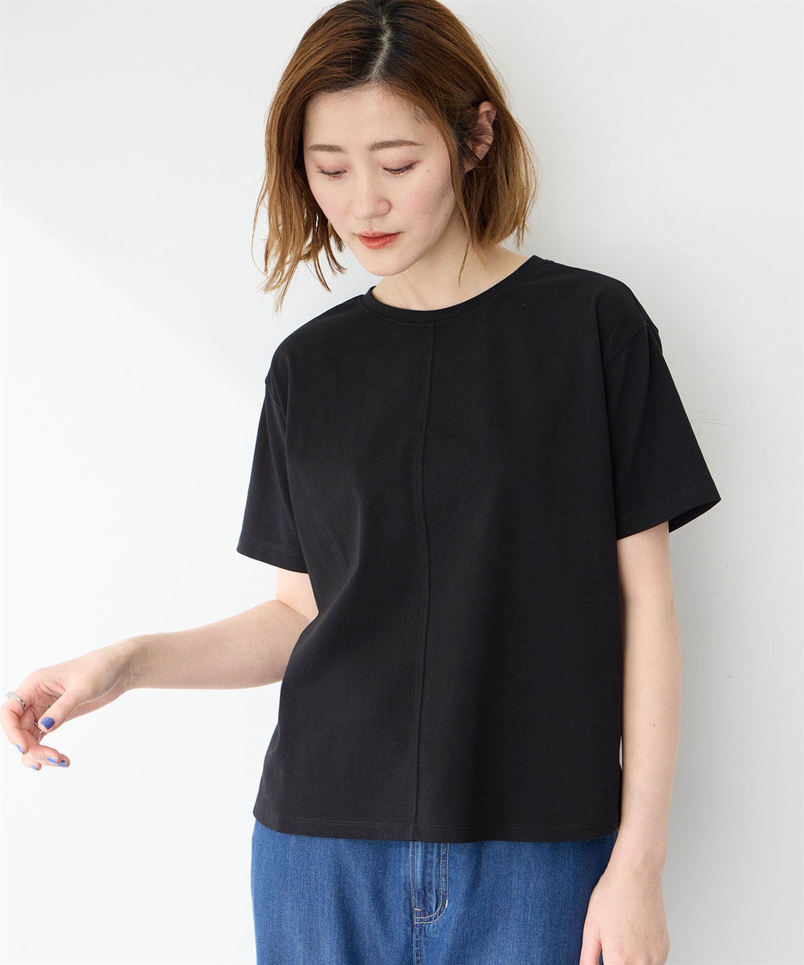 Petit Honfleur 【冷感・UVカット】ラウンドヘムTシャツ_sub_1