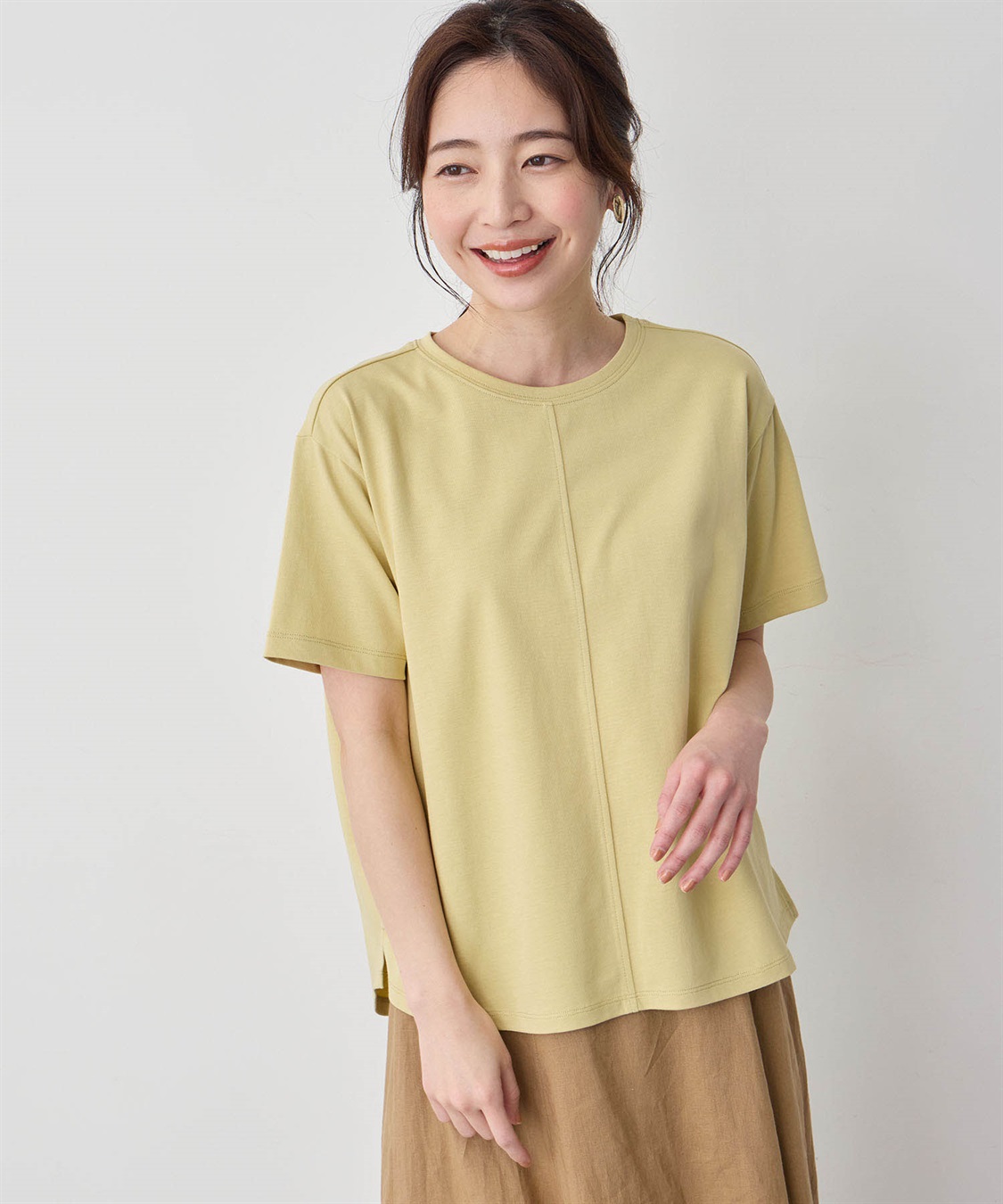 Petit Honfleur 【冷感・UVカット】ラウンドヘムTシャツ_sub_2