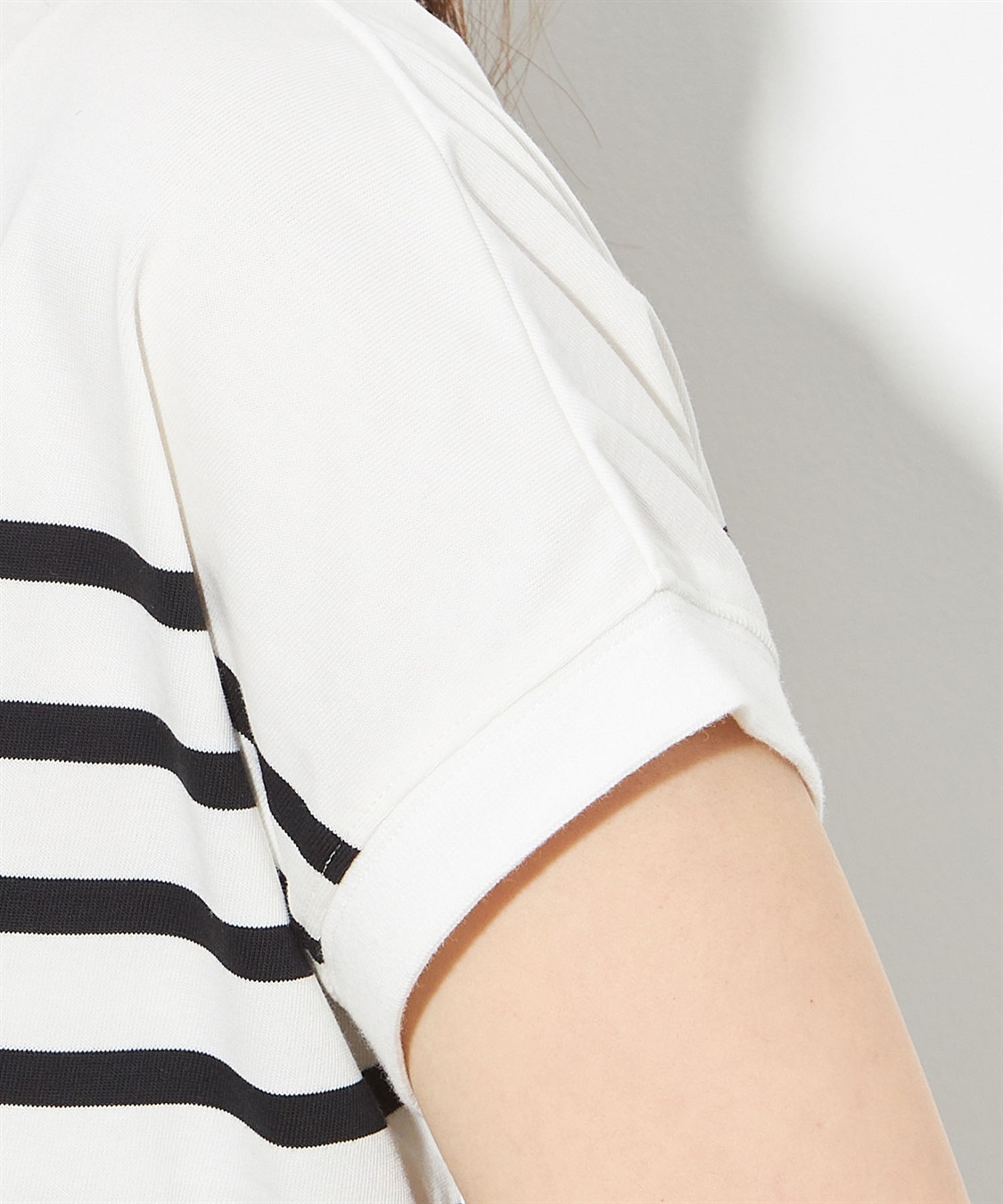 Petit Honfleur 【接触冷感】クーラータッチボーダーモックネックＴシャツ_sub_4