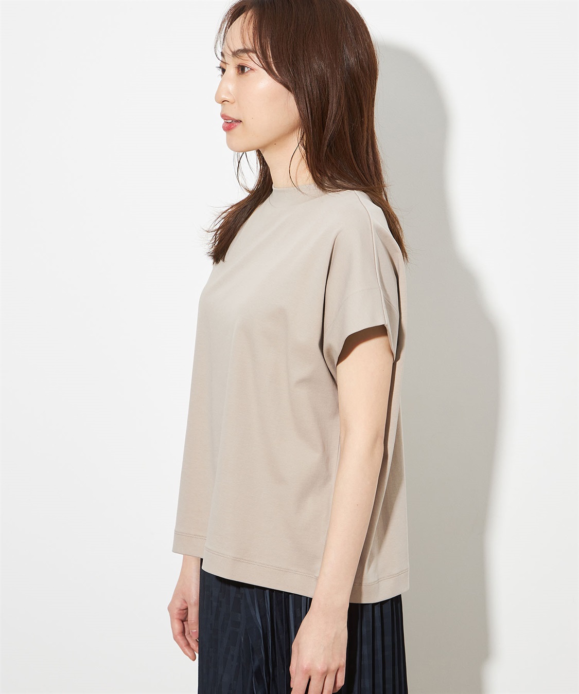 Petit Honfleur 【接触冷感】さらさらモックネックプルオーバー_sub_1