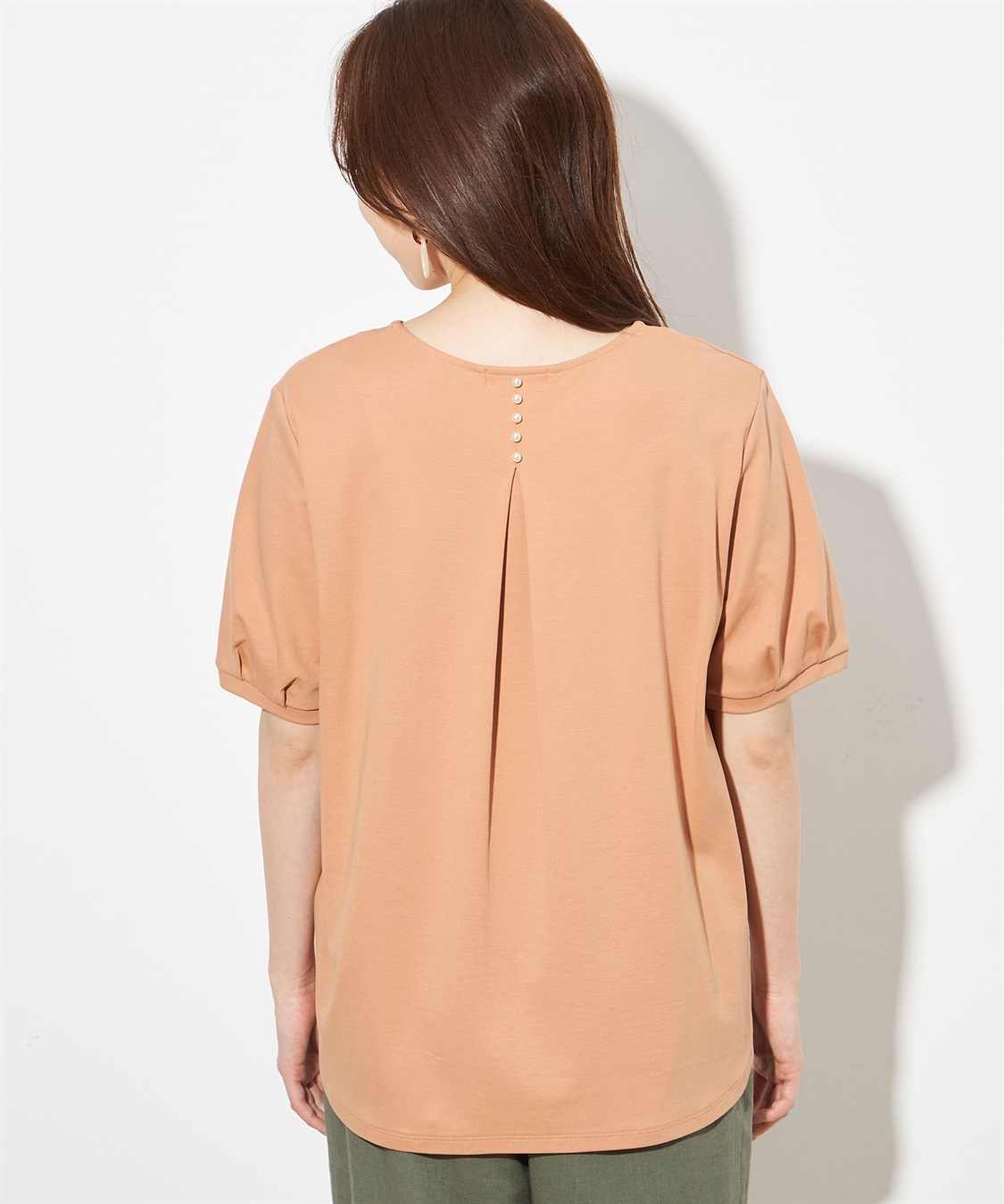 Petit Honfleur 【接触冷感】さらさらパールボタンプルオーバー_sub_2