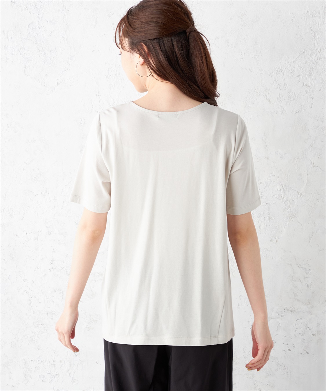 Petit Honfleur 【接触冷感】フレアロゴTシャツ_sub_3