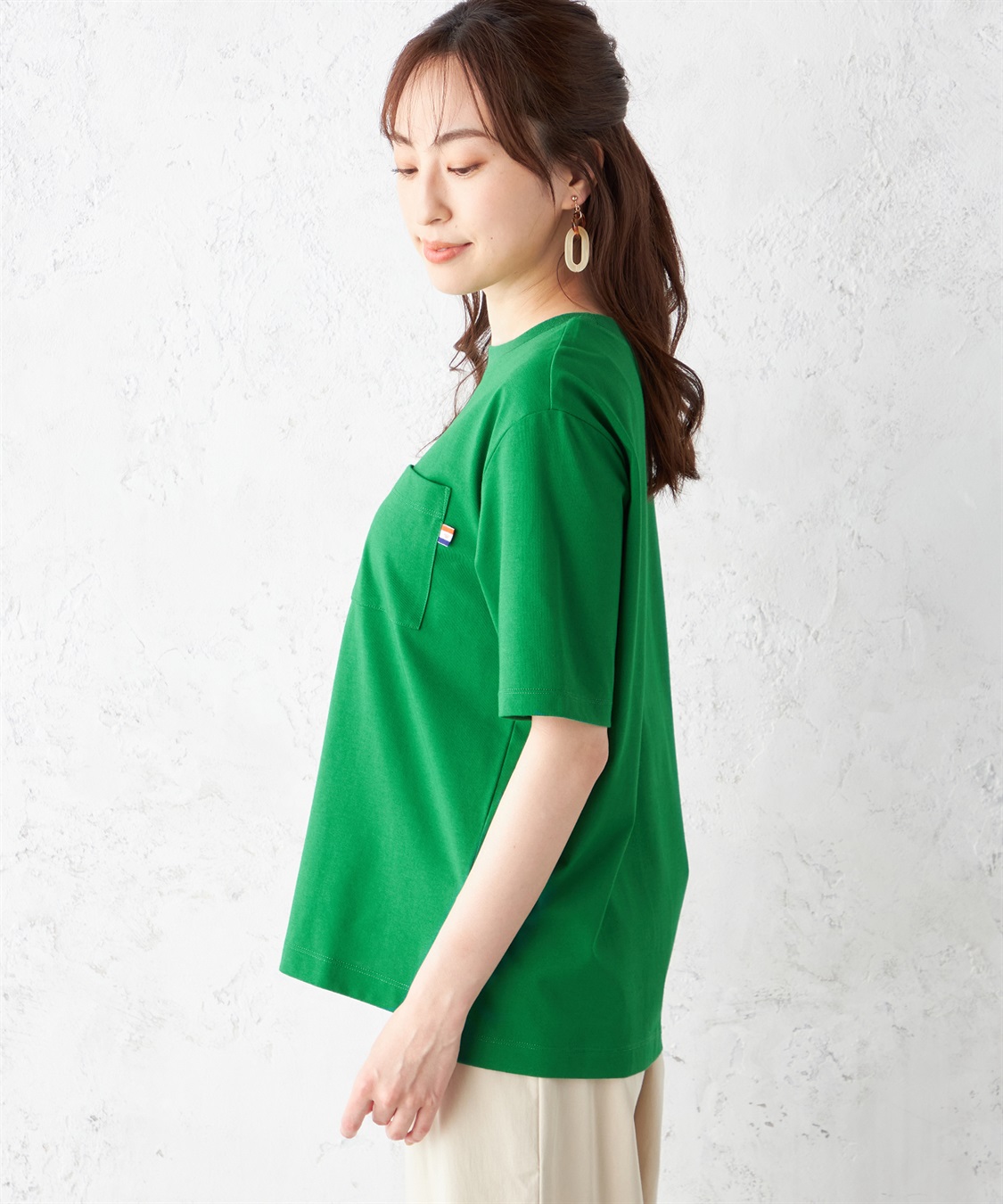 Petit Honfleur 汗じみ防止ポケットTシャツ_sub_2