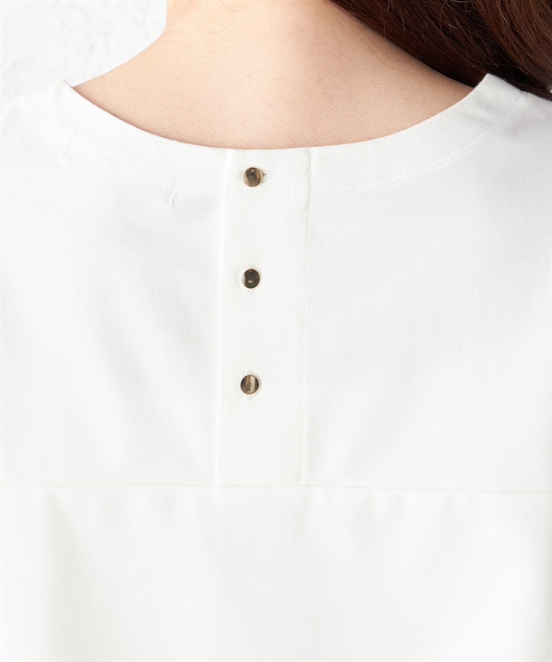 Petit Honfleur 汗じみ防止バックボタンプルオーバー_sub_4