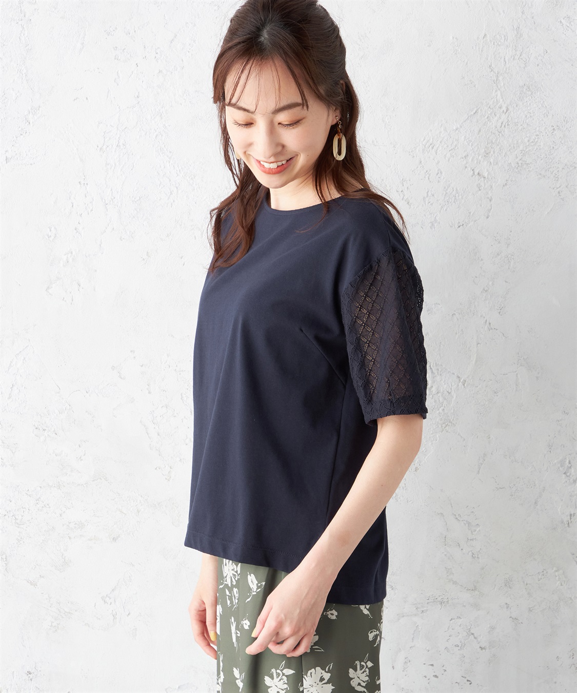 Petit Honfleur 切替スリーブプルオーバー_sub_1