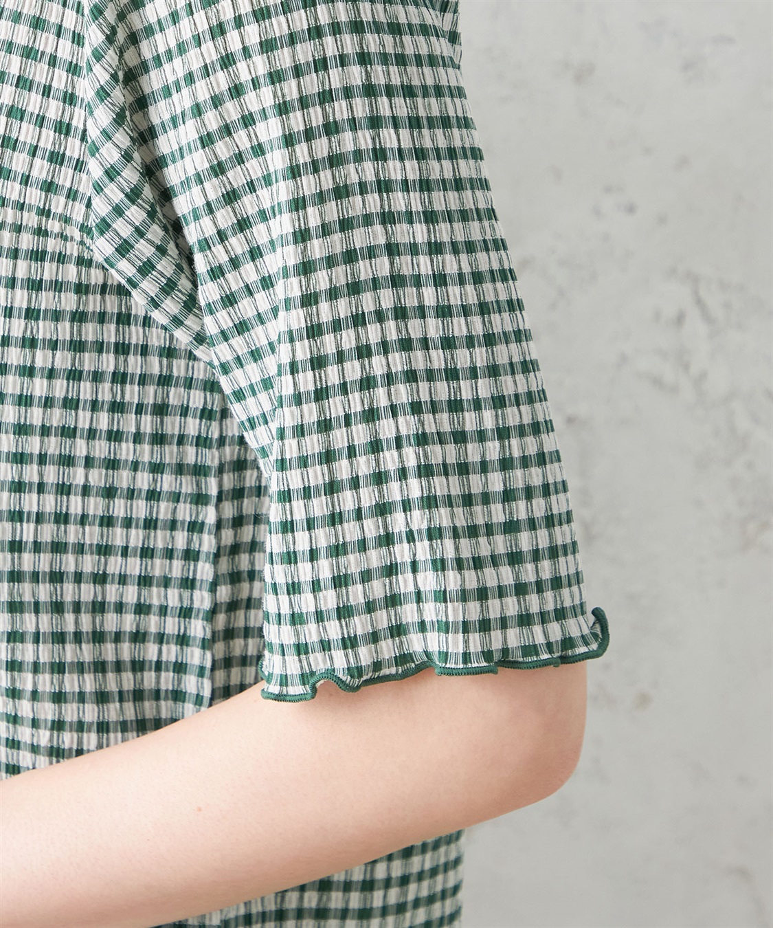 Petit Honfleur シャーリングチェックプルオーバー_sub_4