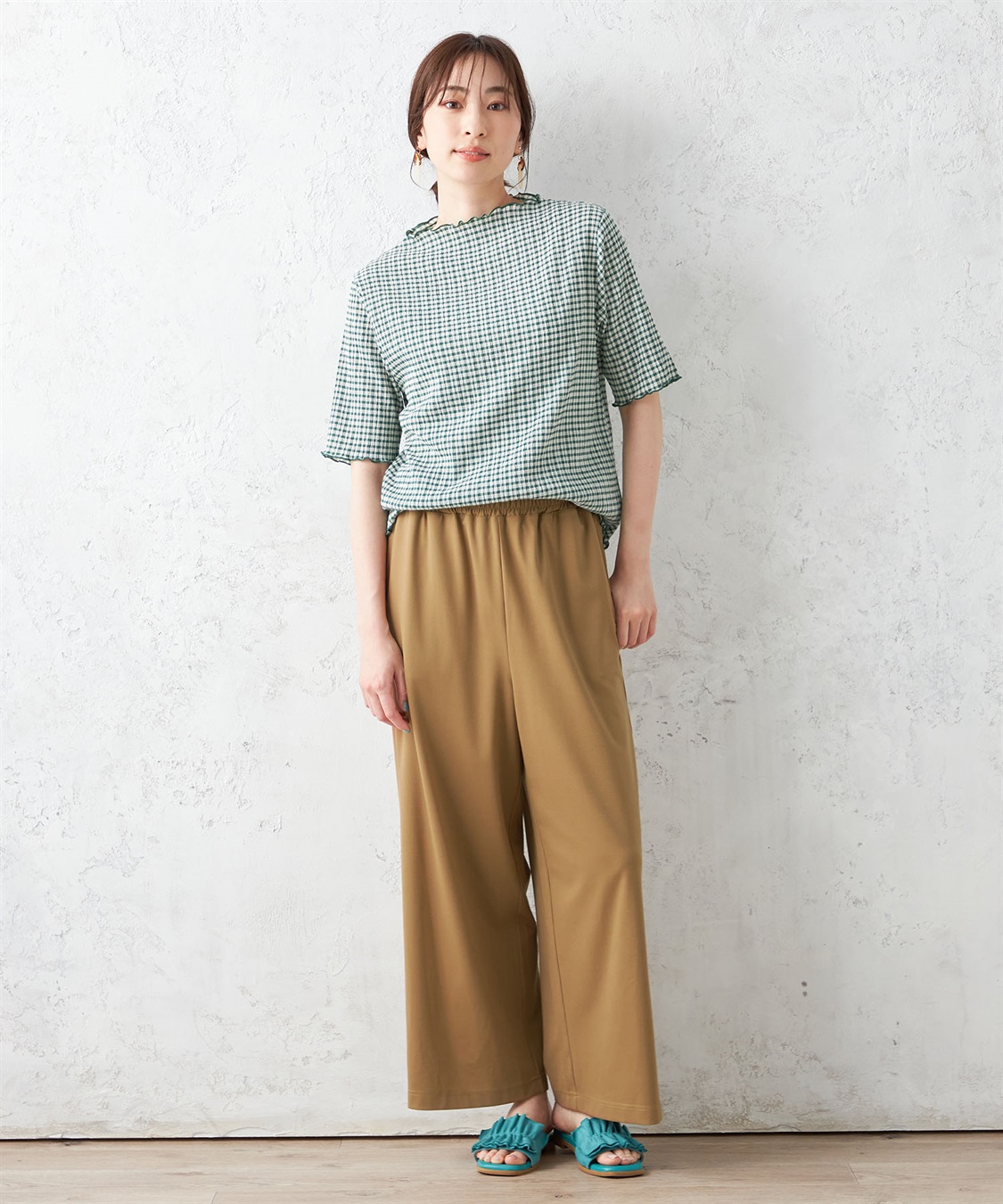 Petit Honfleur シャーリングチェックプルオーバー_sub_7