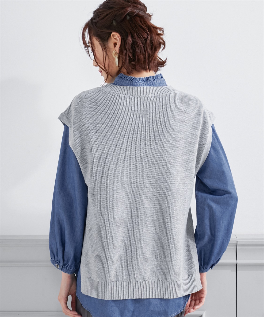 Petit Honfleur 畔編みニットベスト_sub_3