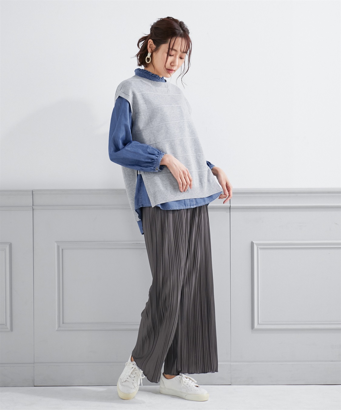 Petit Honfleur 畔編みニットベスト_sub_9