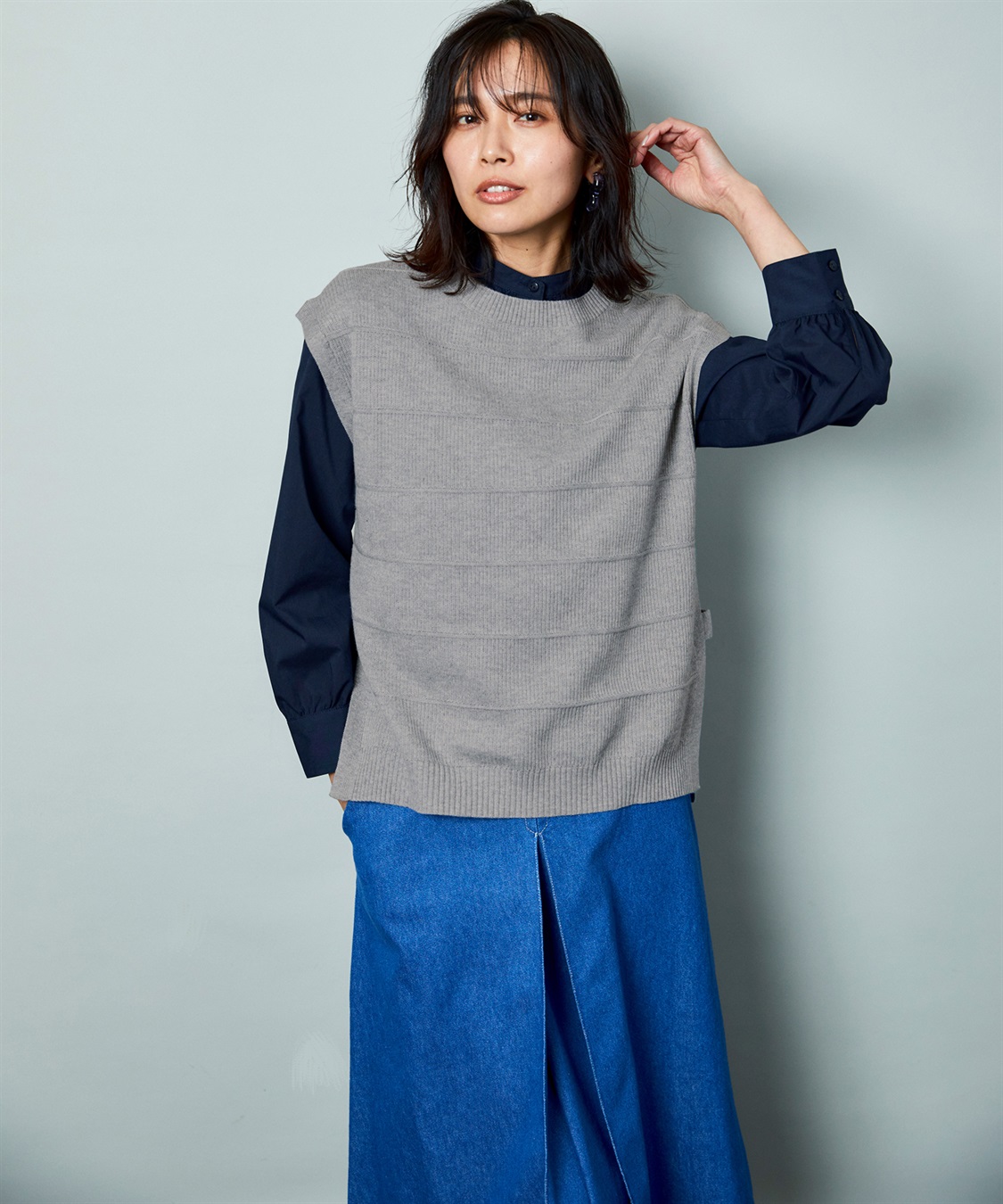 Petit Honfleur 畔編みニットベスト_sub_11