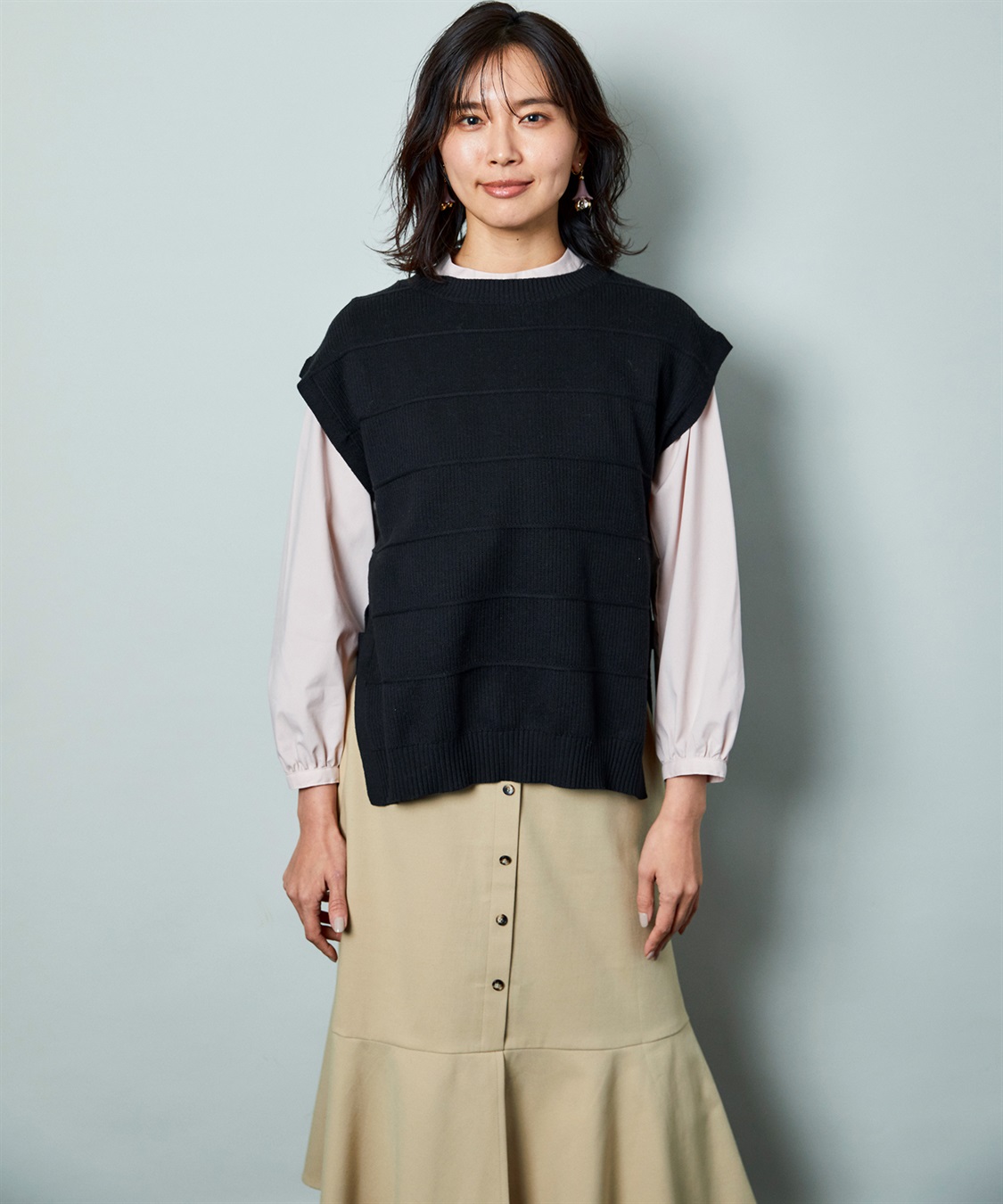 Petit Honfleur 畔編みニットベスト_sub_14