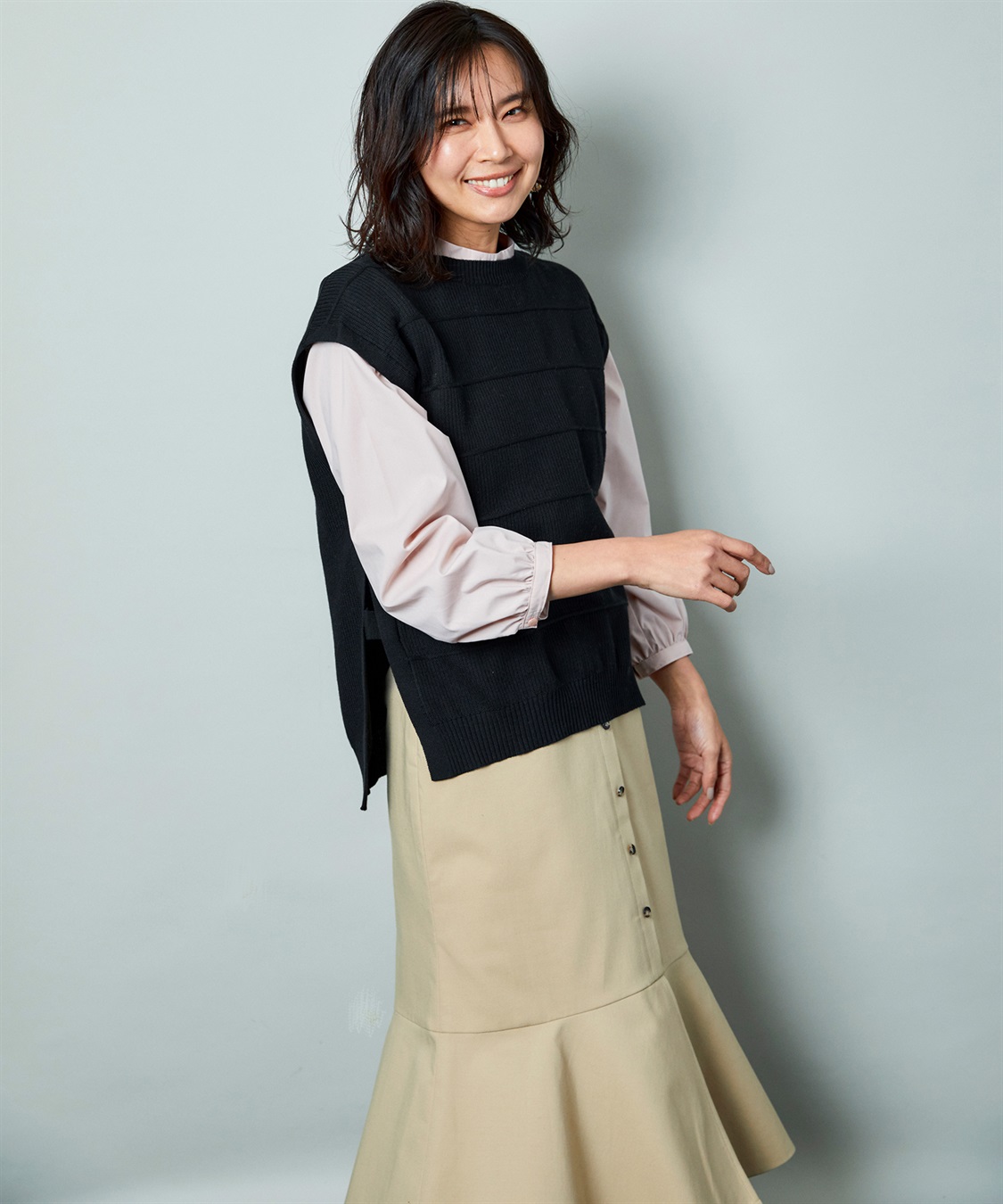 Petit Honfleur 畔編みニットベスト_sub_15