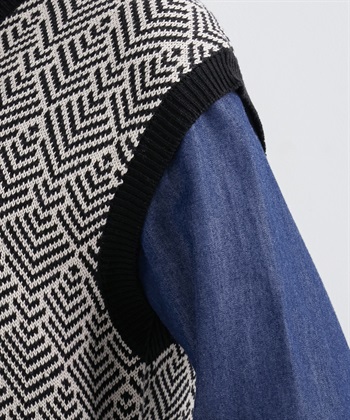 Petit Honfleur ジャガードニットベスト_subthumb_4