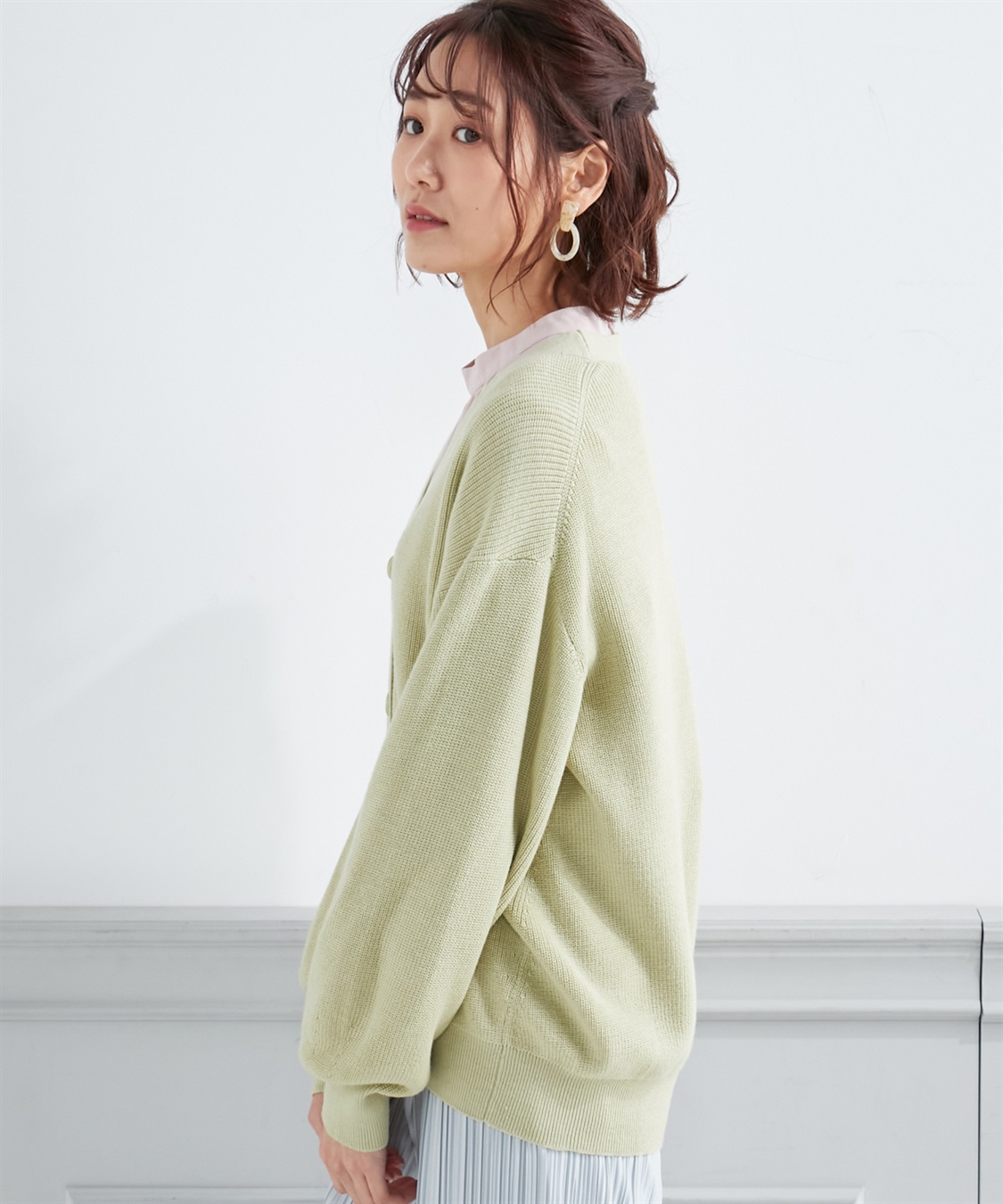 Petit Honfleur 畔編みニットカーディガン_sub_2