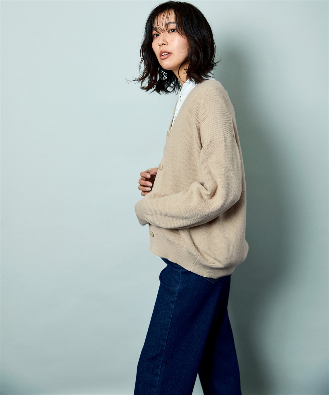 畔編みニットカーディガン Petit Honfleur｜クロスプラス公式通販サイト