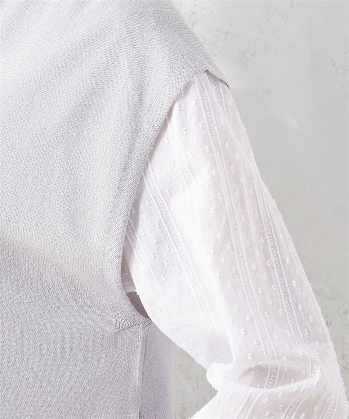 Petit Honfleur ウォッシャブルサイドスリットニットベスト_sub_4