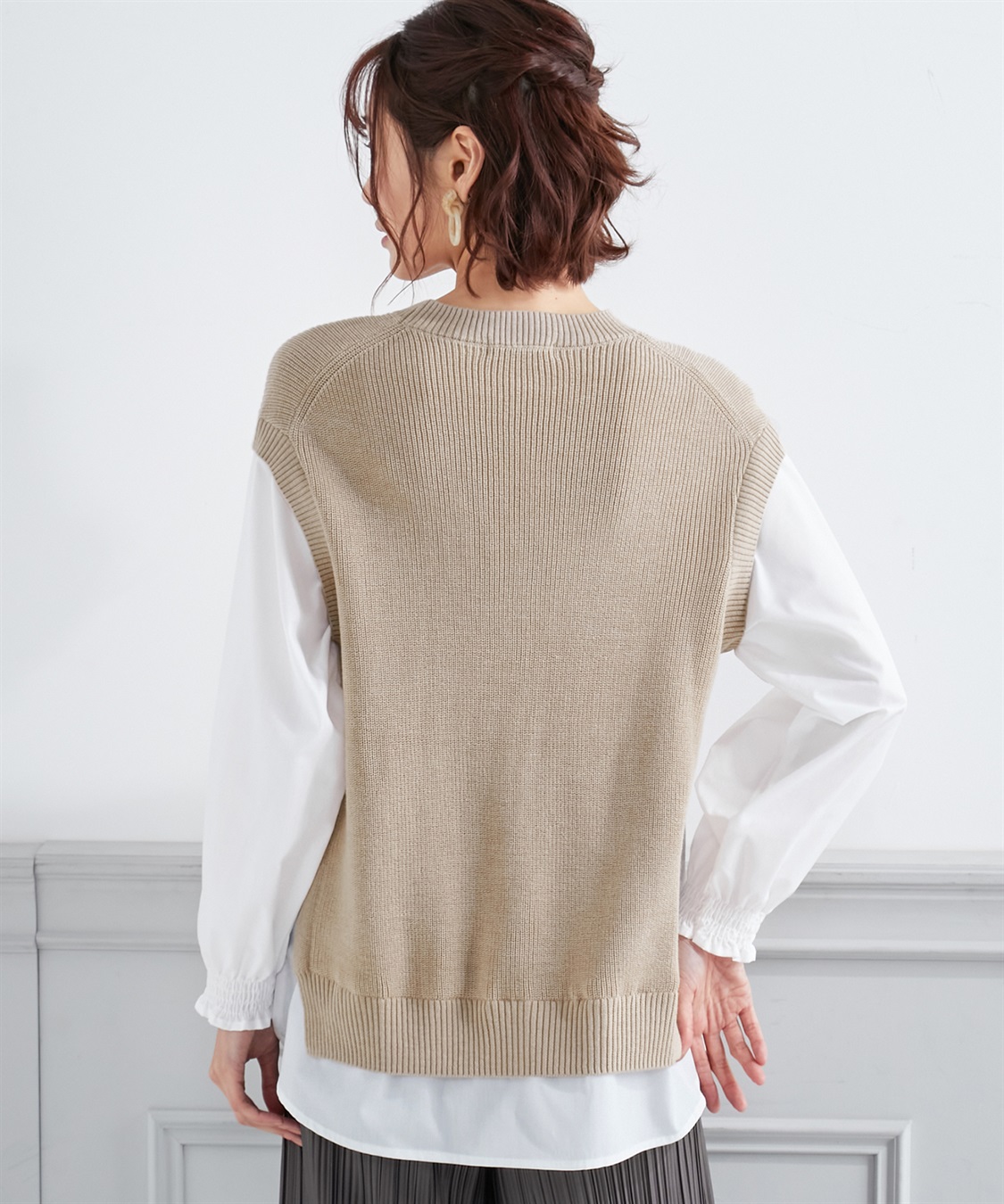 Petit Honfleur レイヤード風ニットプルオーバー_sub_2