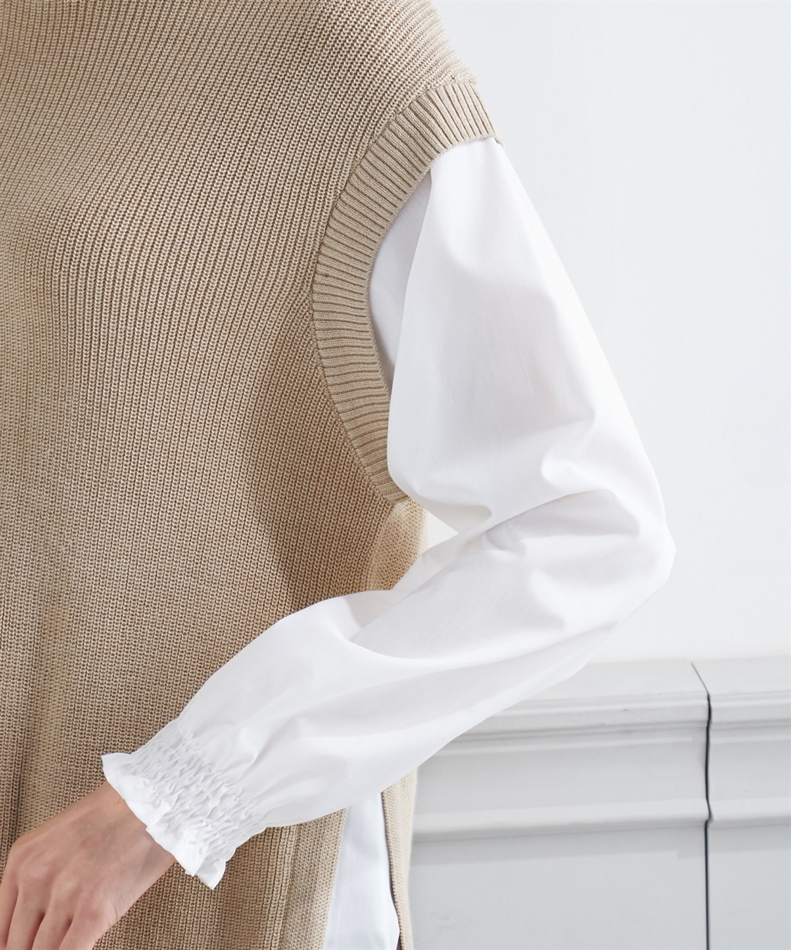 Petit Honfleur レイヤード風ニットプルオーバー_sub_4