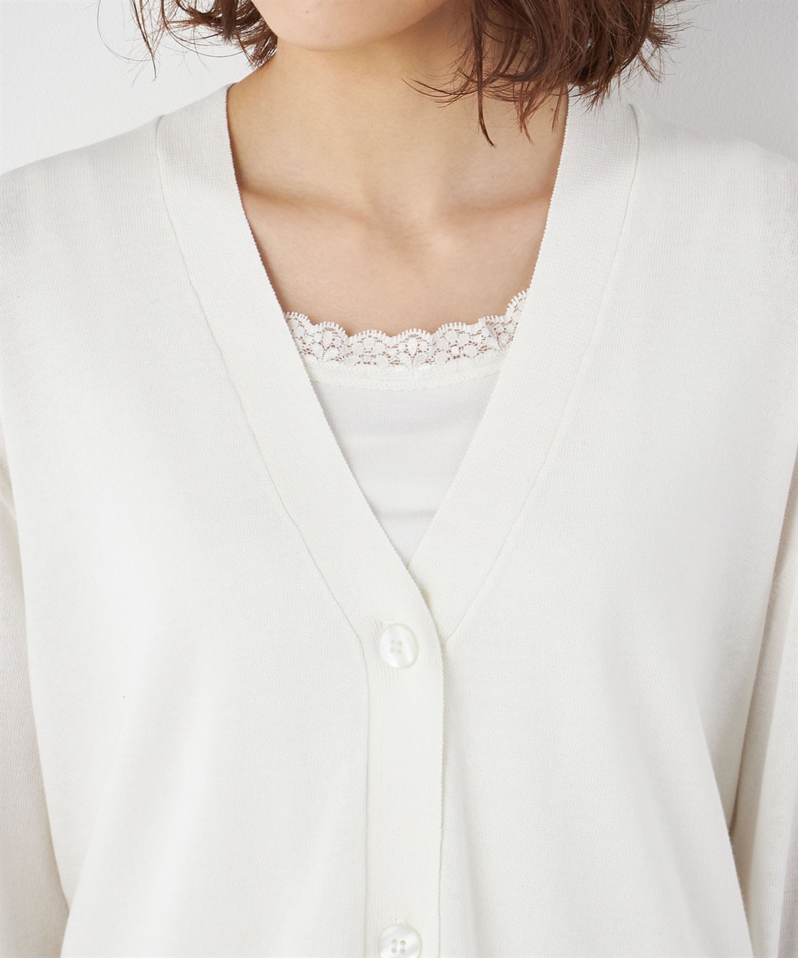 Petit Honfleur 【UVカット・接触冷感・ウォッシャブル】ゆるシルエットショートカーディガン_sub_4