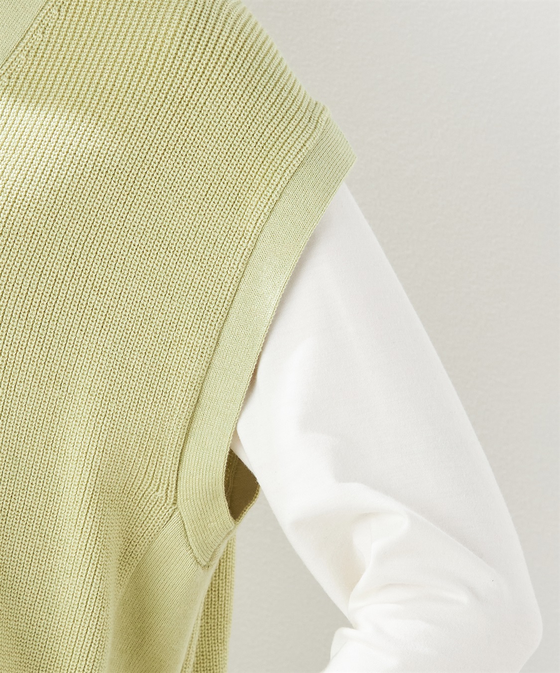 Petit Honfleur 畦編みニットベスト_sub_4