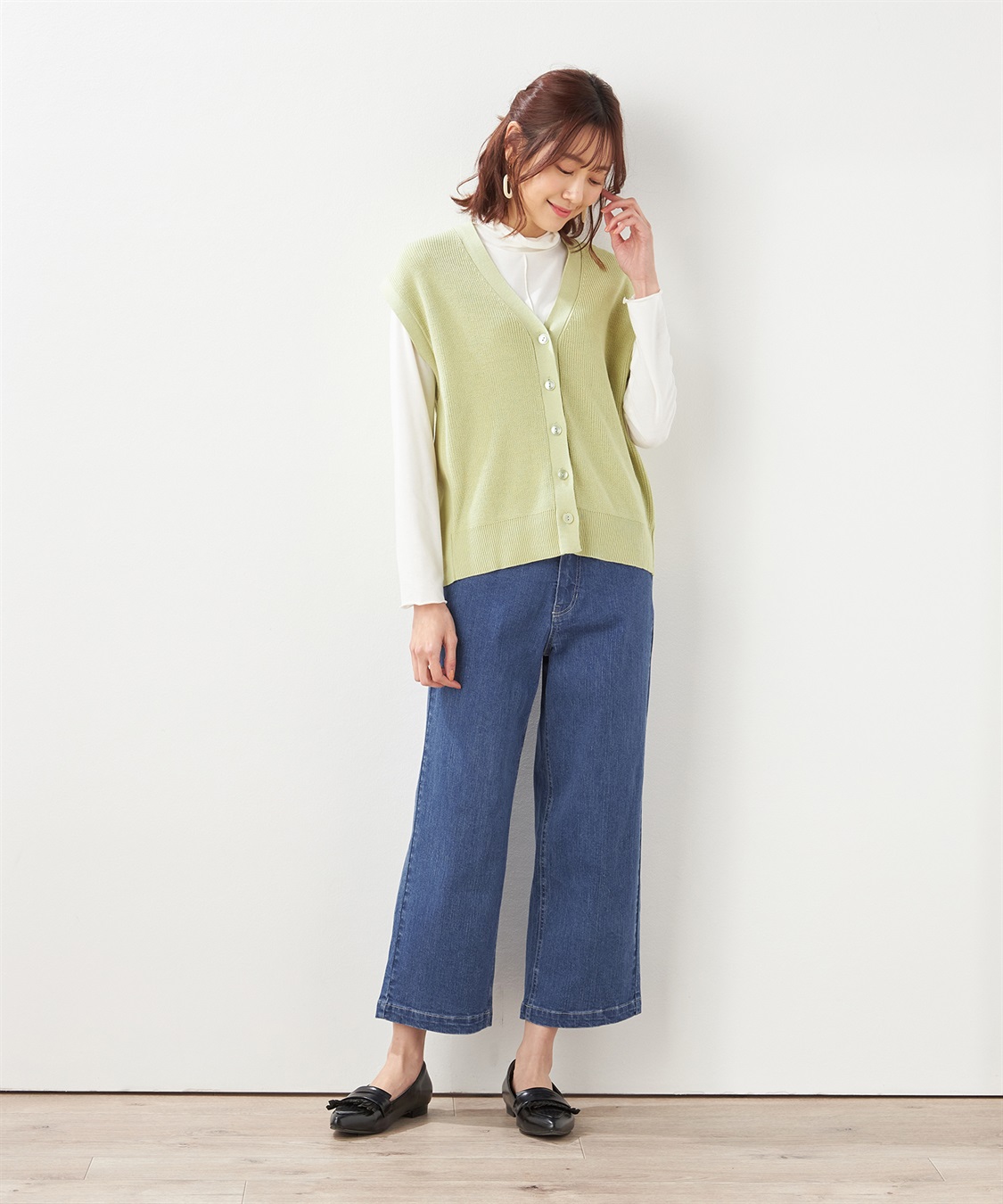 Petit Honfleur 畦編みニットベスト_sub_7