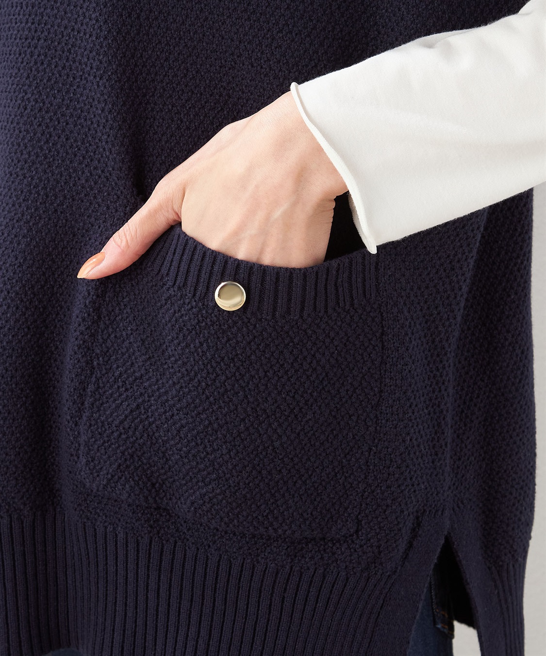 Petit Honfleur ツイードVネックベスト_sub_5