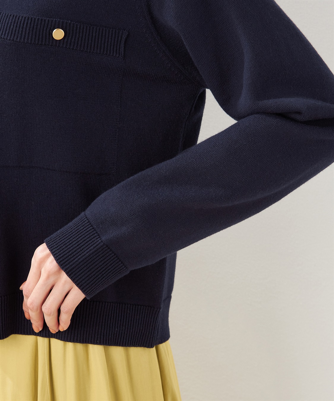 Petit Honfleur ボタンアクセントニットカーディガン_sub_5