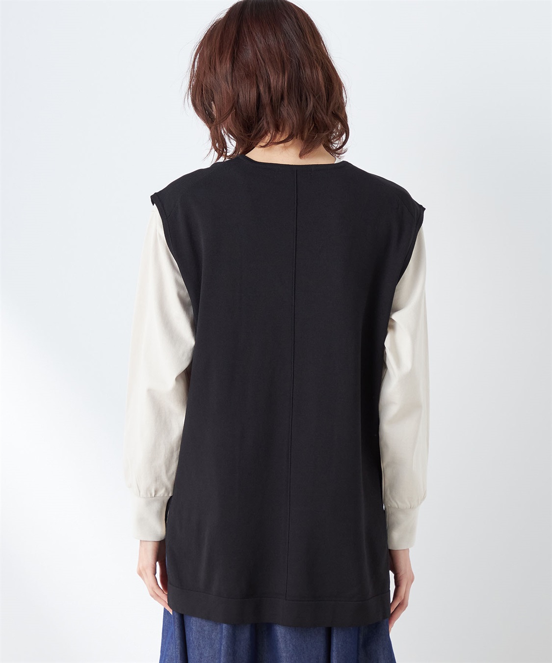 Petit Honfleur Vネックニットベスト_sub_2