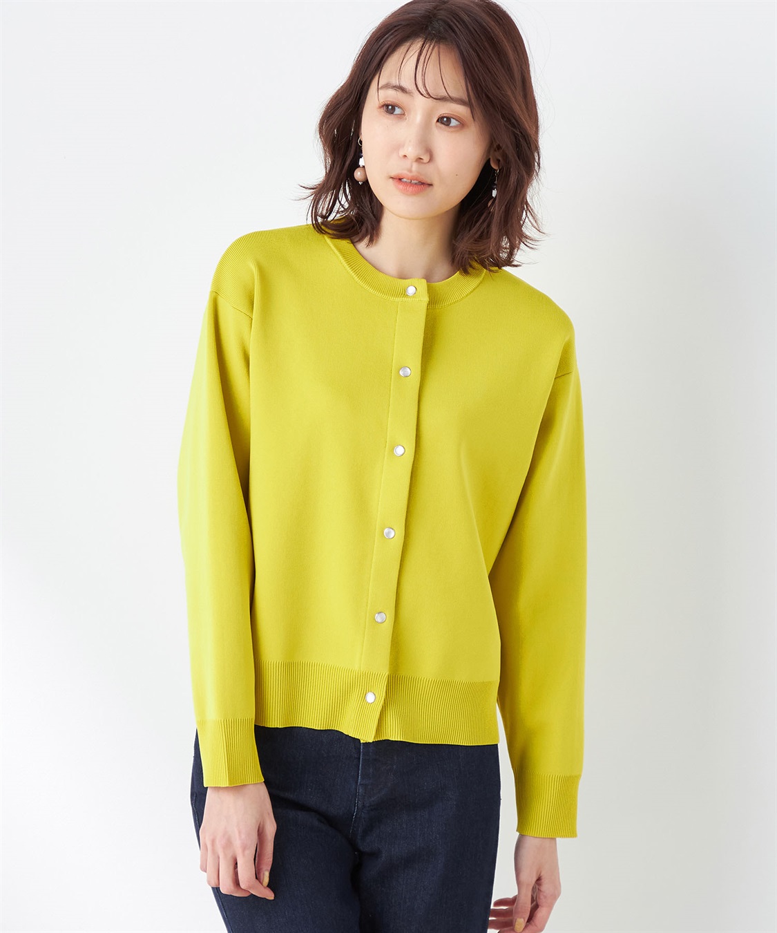 Petit Honfleur スナップボタンニットカーディガン_sub_1