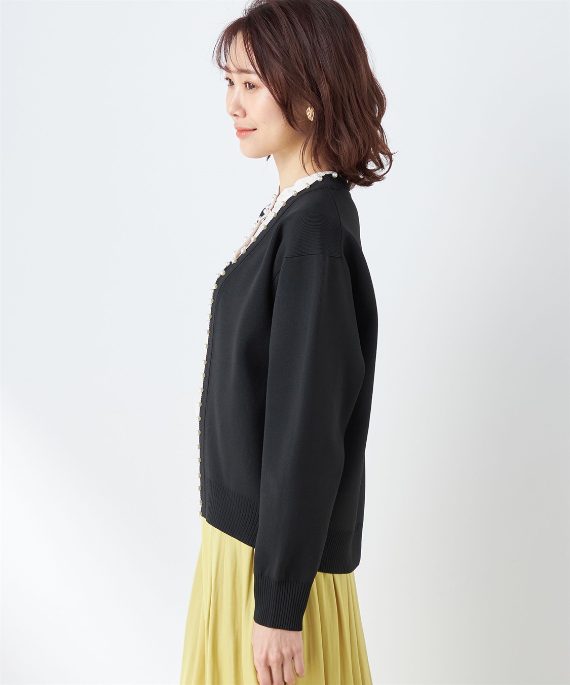 Petit Honfleur パールカーディガン_sub_1