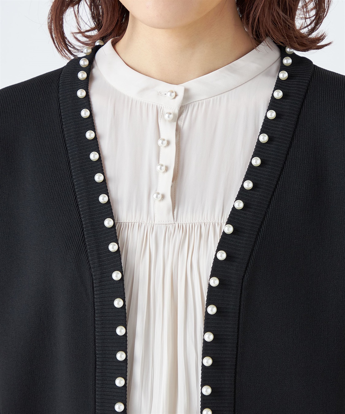 Petit Honfleur パールカーディガン_sub_3