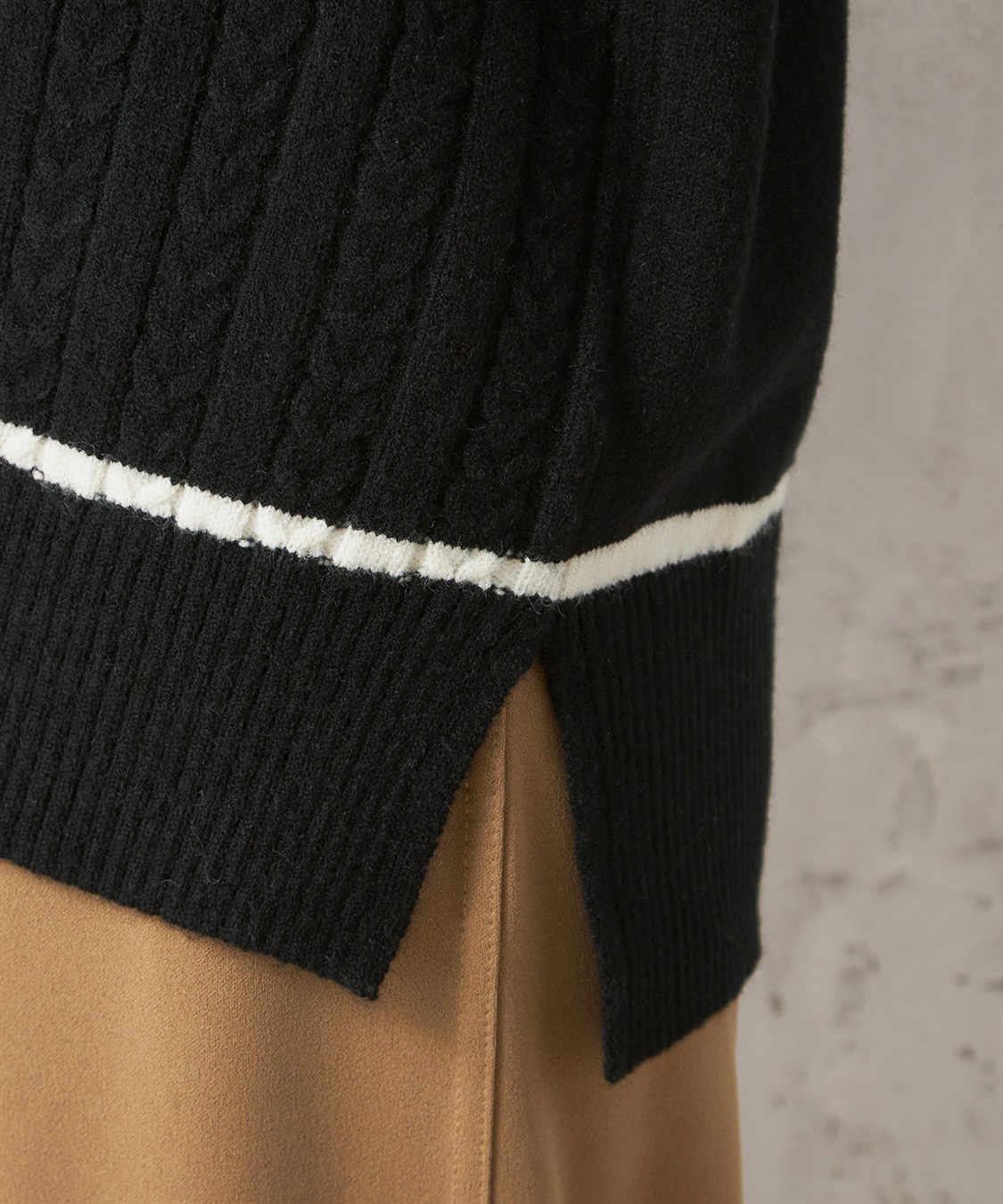 Petit Honfleur ケーブル編みベスト_sub_5