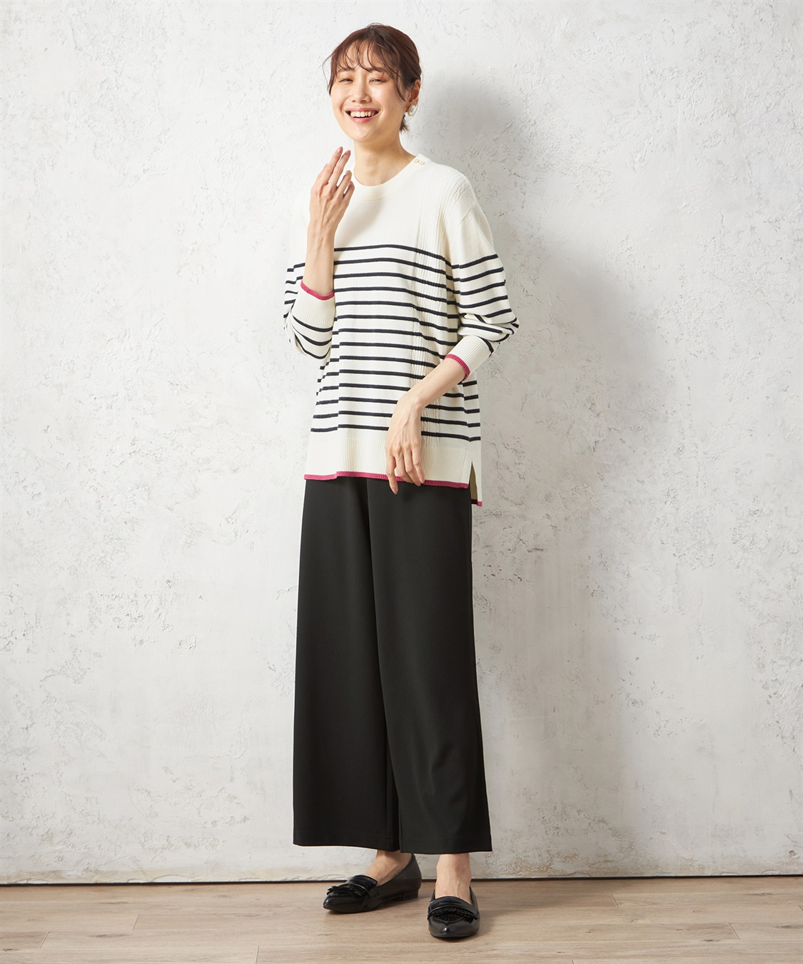 Petit Honfleur パネルボーダープルオーバー_sub_9