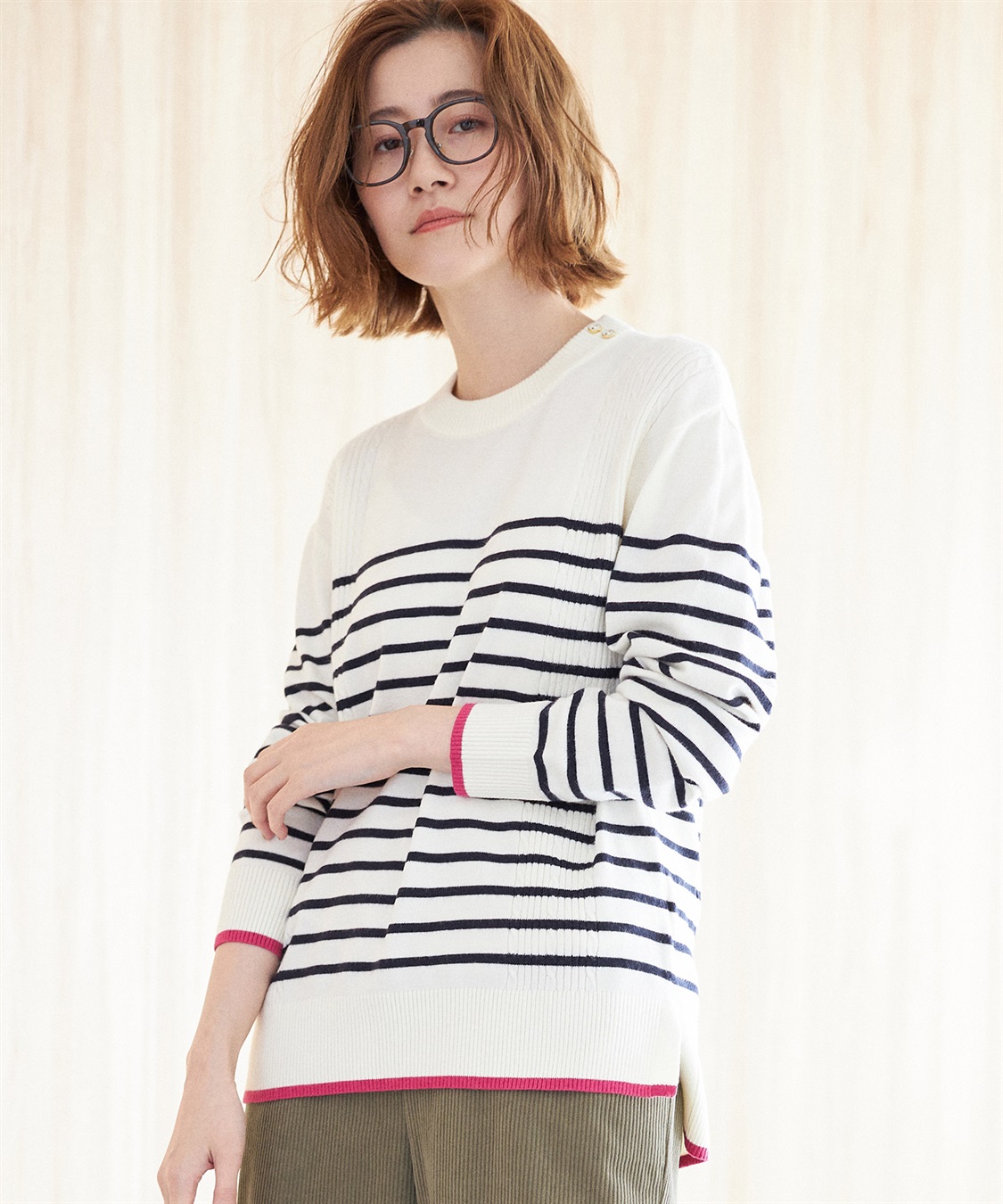 Petit Honfleur パネルボーダープルオーバー_sub_11