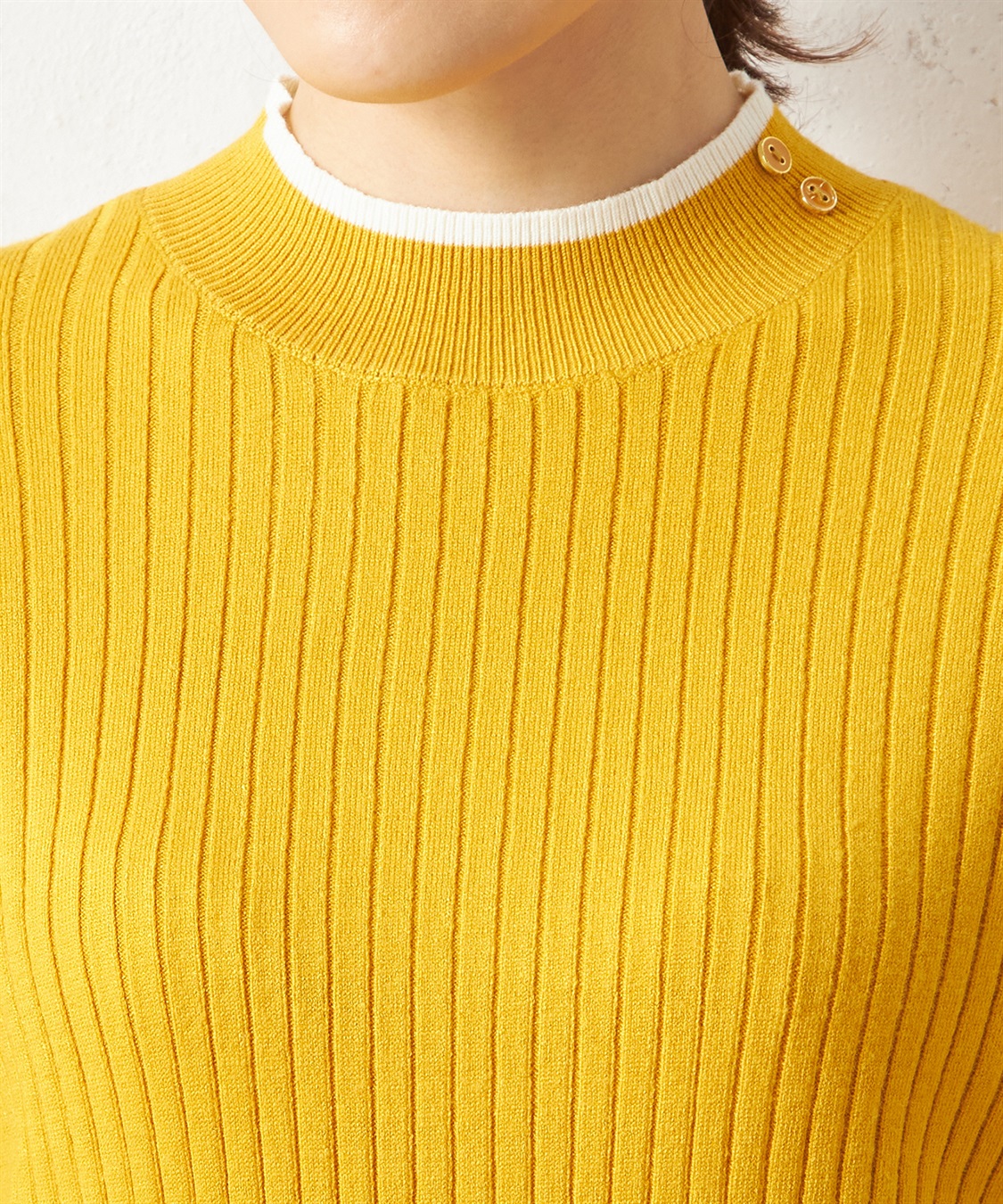 Petit Honfleur ワイドリブモックネックプルオーバー_sub_3