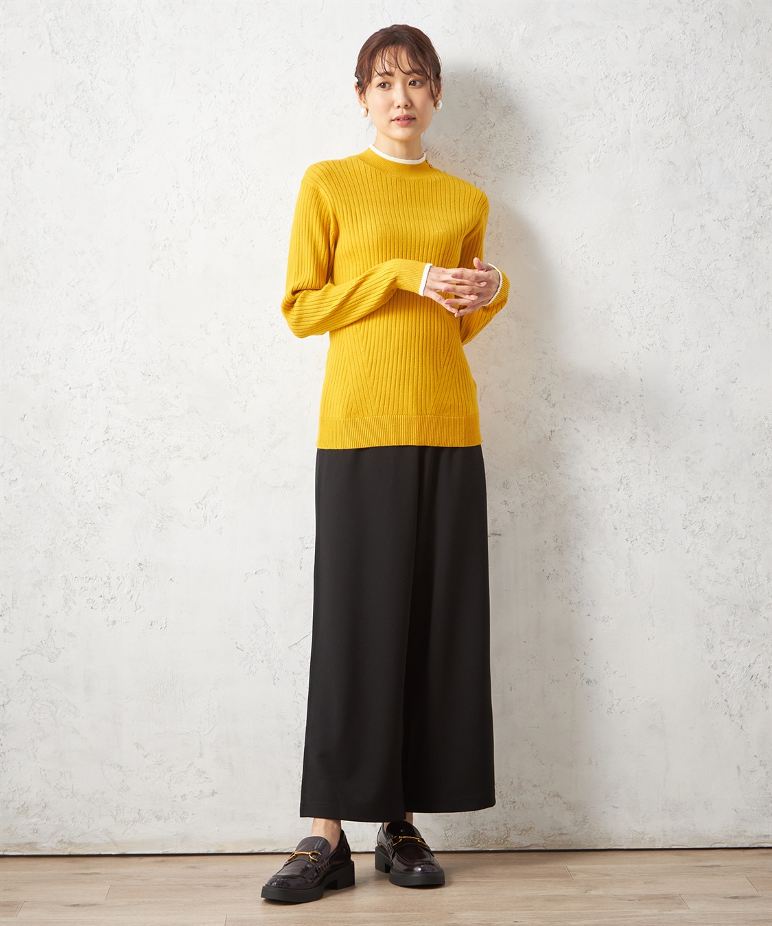 Petit Honfleur ワイドリブモックネックプルオーバー_sub_8