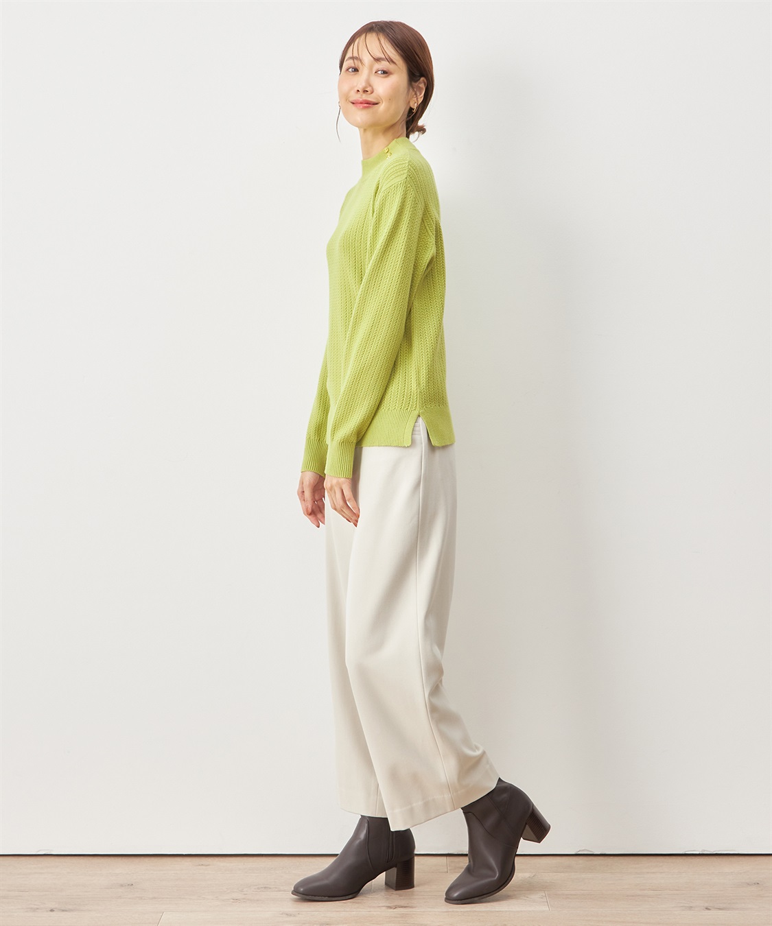 Petit Honfleur ヘリンボーンニットプルオーバー_sub_8