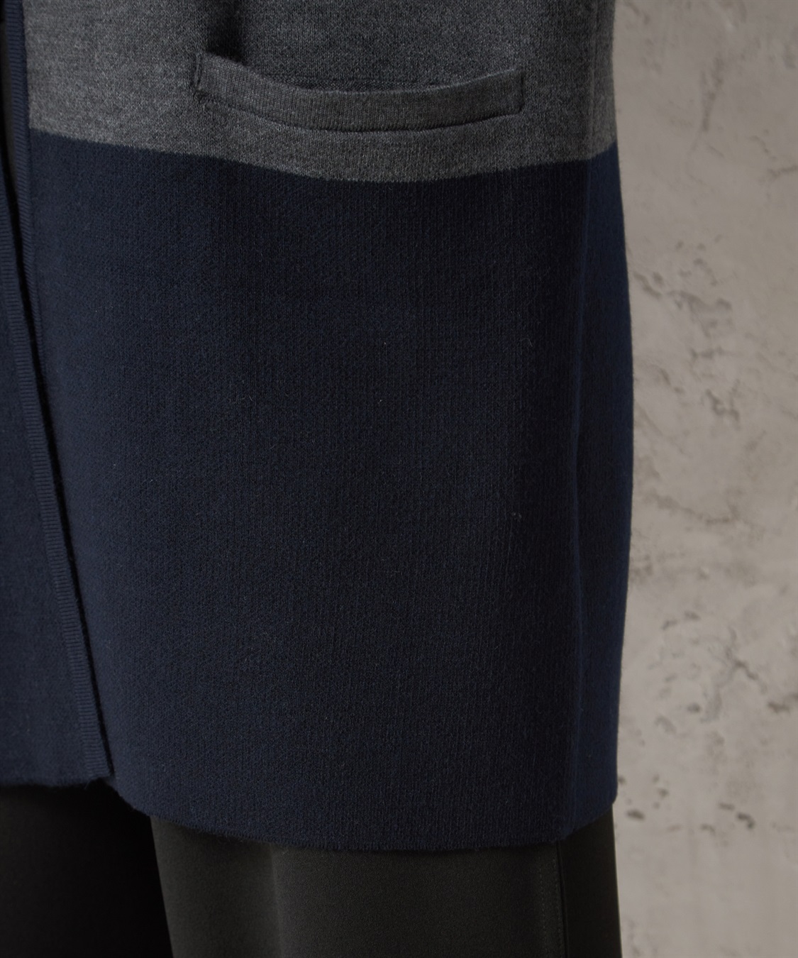 Petit Honfleur Wフェイスパネル配色コーディガン_sub_7