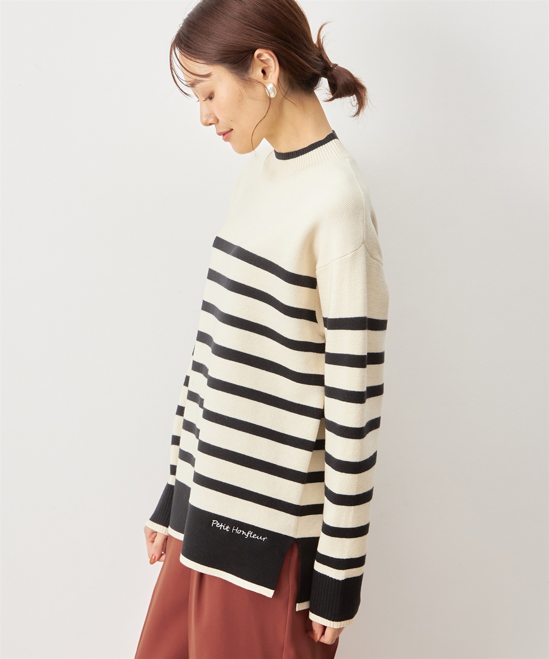 Petit Honfleur ボーダーニットプルオーバー_sub_1