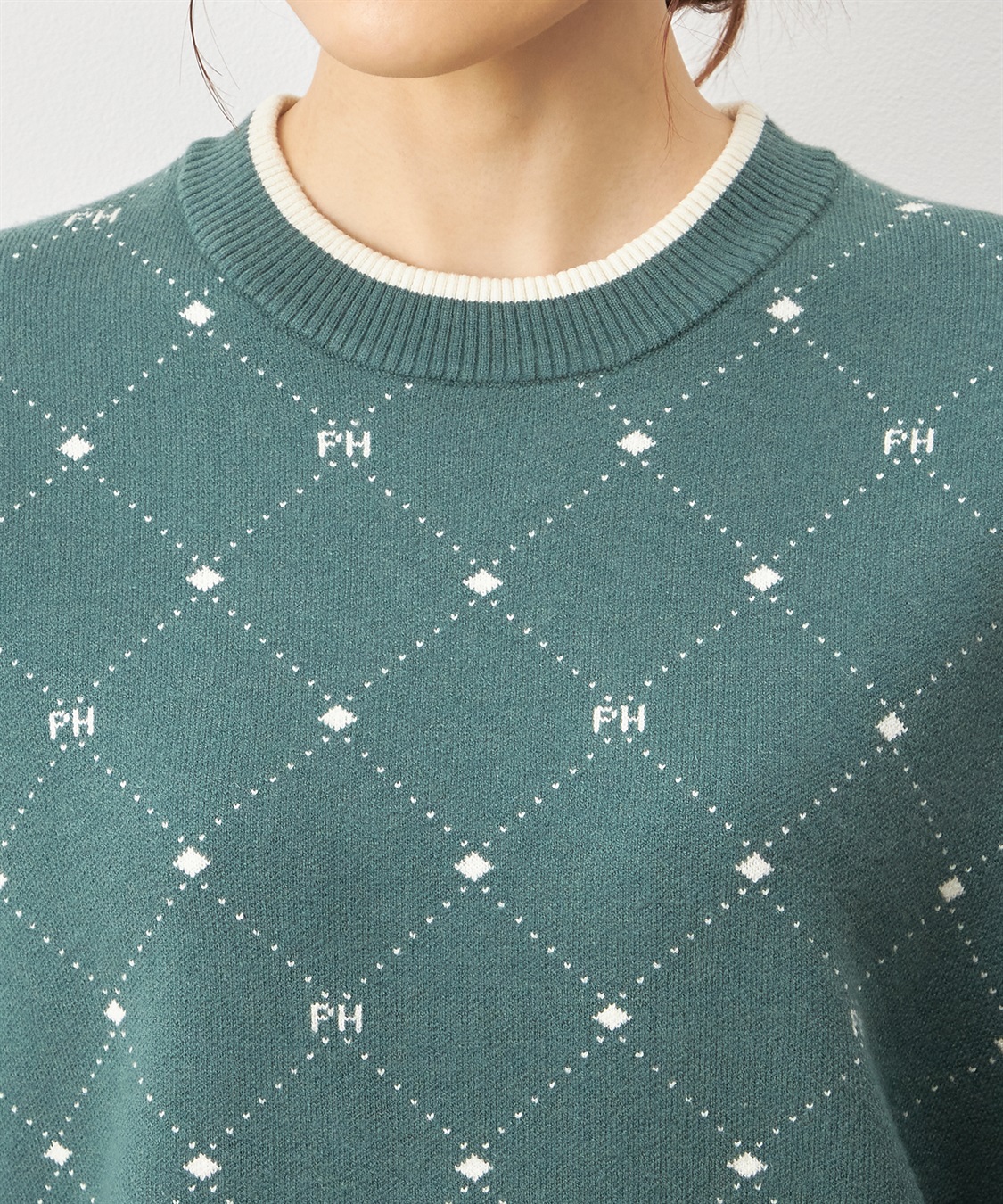 Petit Honfleur モノグラムニットプルオーバー_sub_3