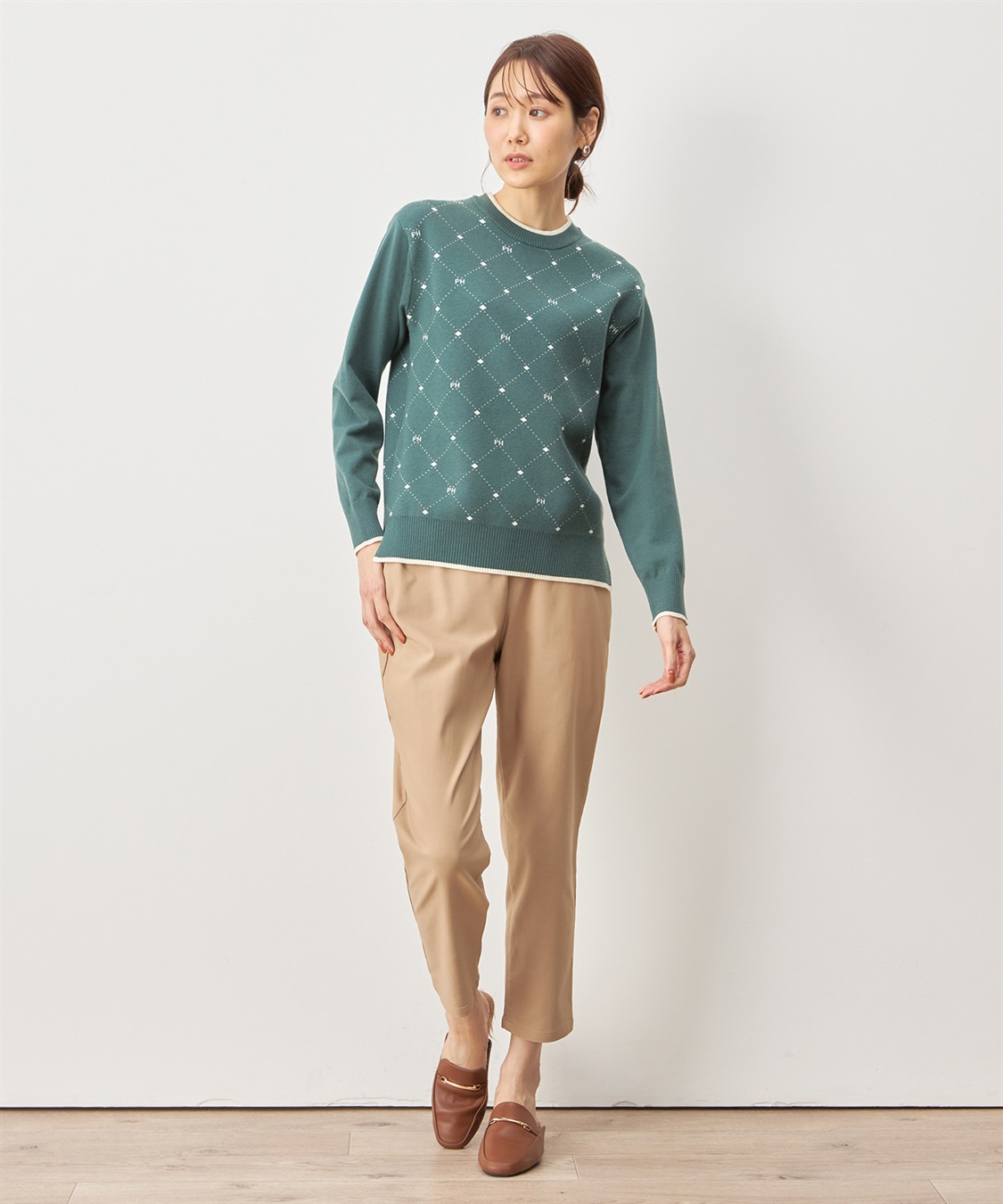 Petit Honfleur モノグラムニットプルオーバー_sub_7