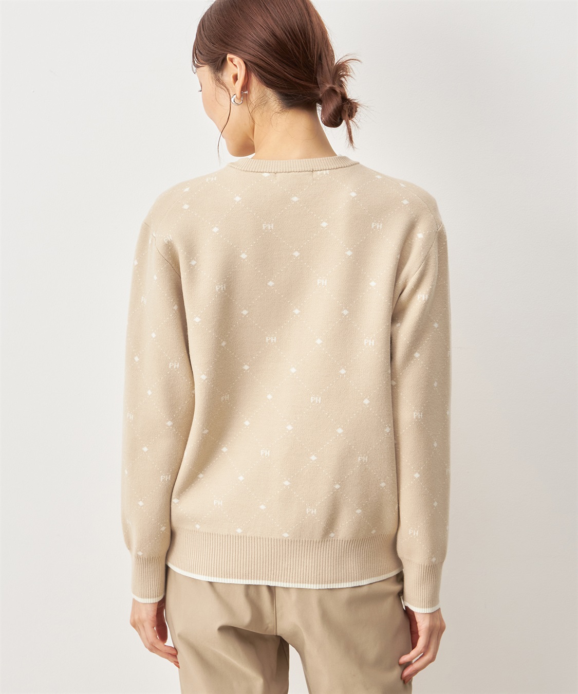 Petit Honfleur モノグラムニットカーディガン_sub_2