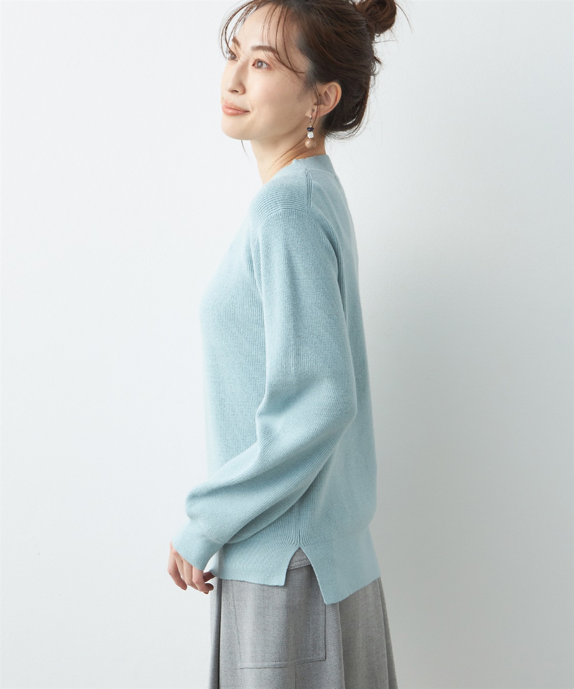 Petit Honfleur ラメニットハイネックプルオーバー_sub_1