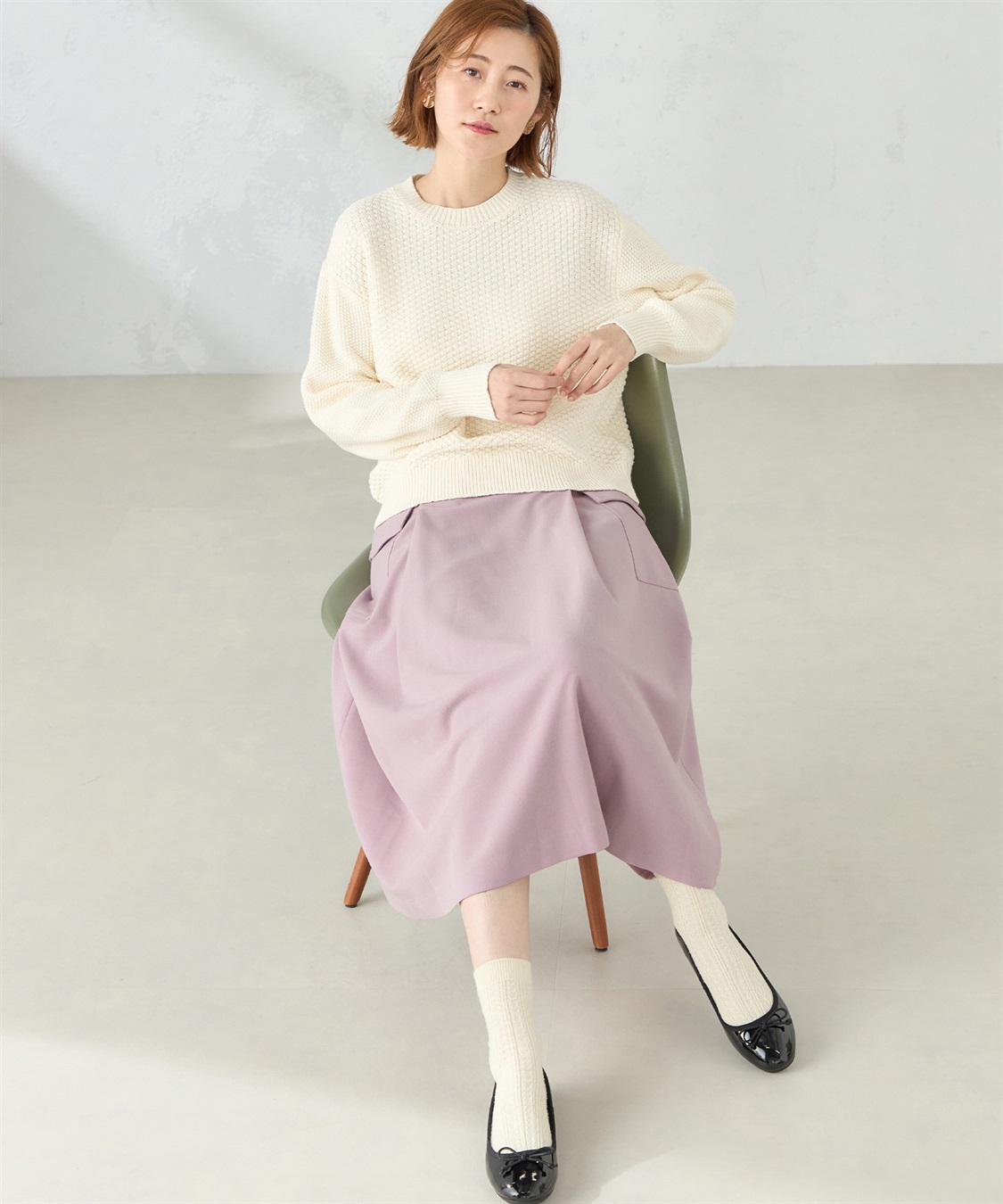 Petit Honfleur カノコ編みニットプルオーバー_sub_10